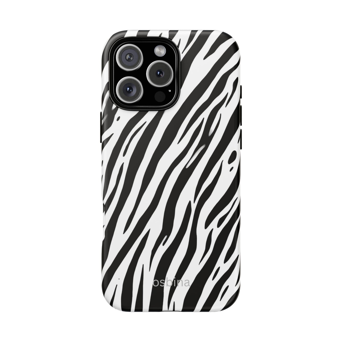 osbina | The Bengal Bold Stripe Case in White + Black | The Season Collective