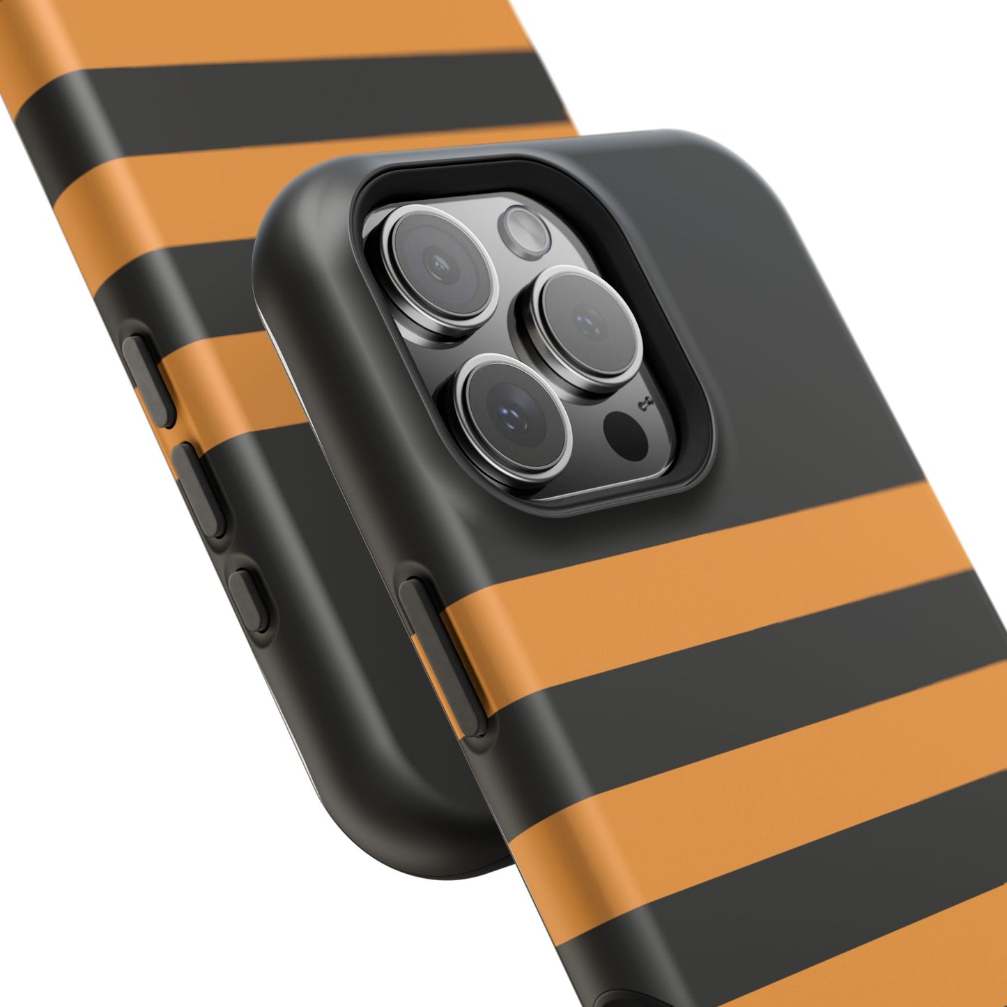 osbina | MagSafe Compatible for iPhone | The Horizon Stripe Case in Black + Orange | The Season Collective