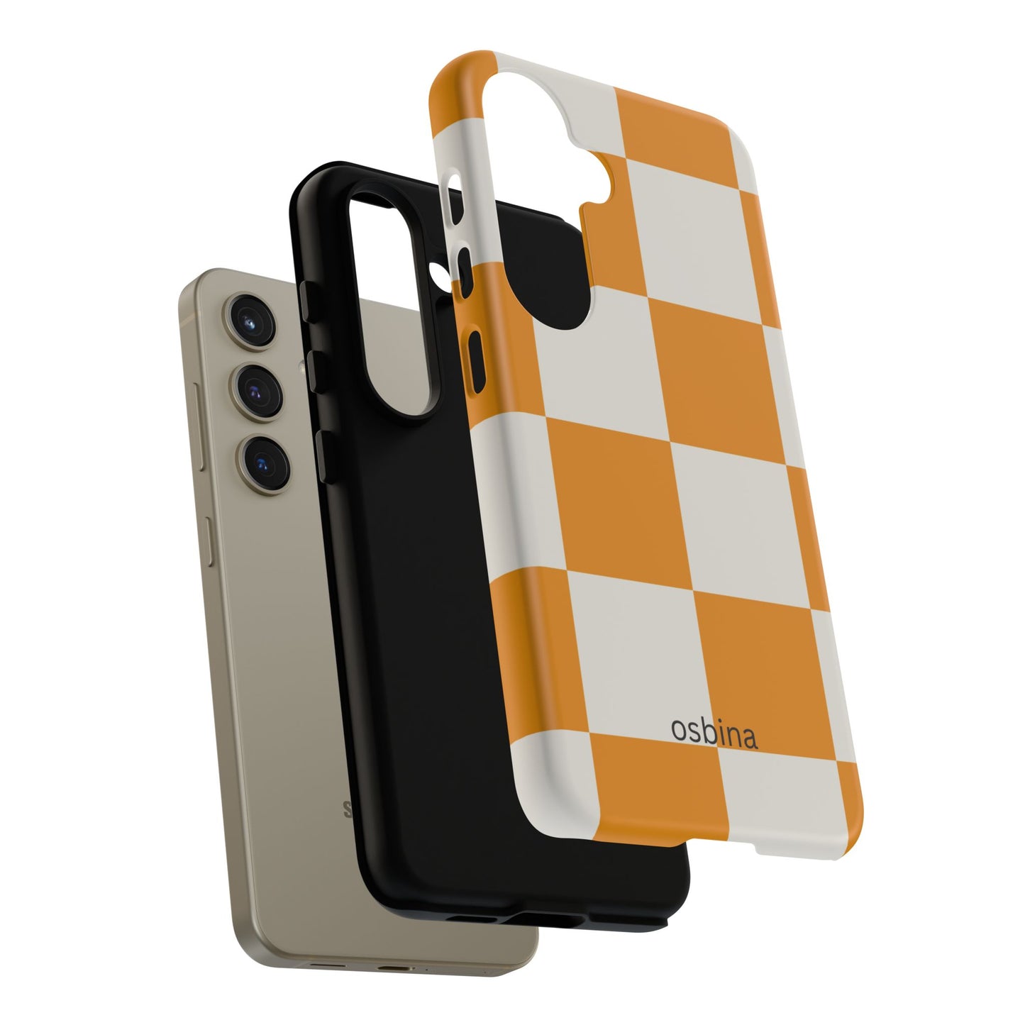osbina | Check You Out — The Orange + White Check Case | The Season Collective