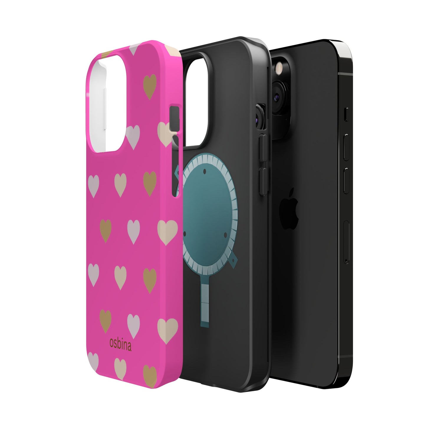 osbina | MagSafe compatible for iPhone | The Golden Hour Hearts Case | YAYOU Collection Supporting Shine Like Sable