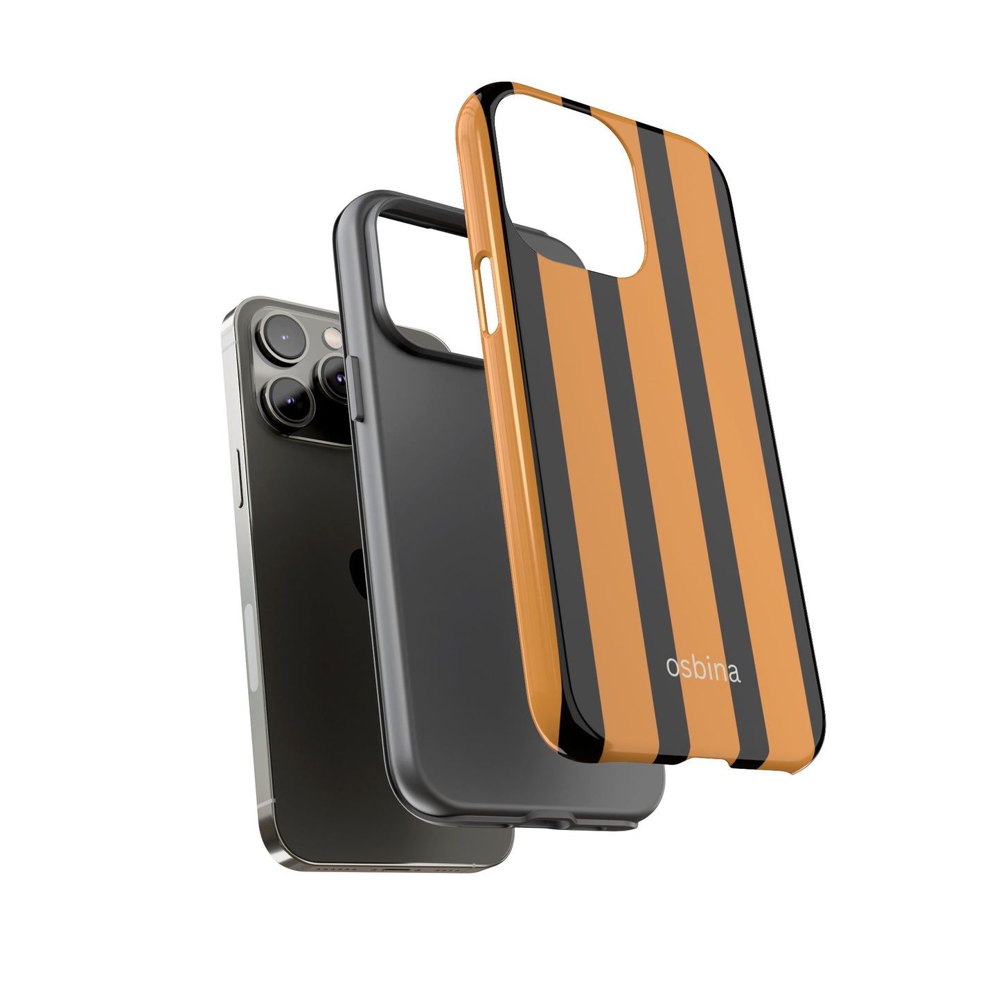 osbina | The Statement Stripe Case in Black + Orange | The Season Collective