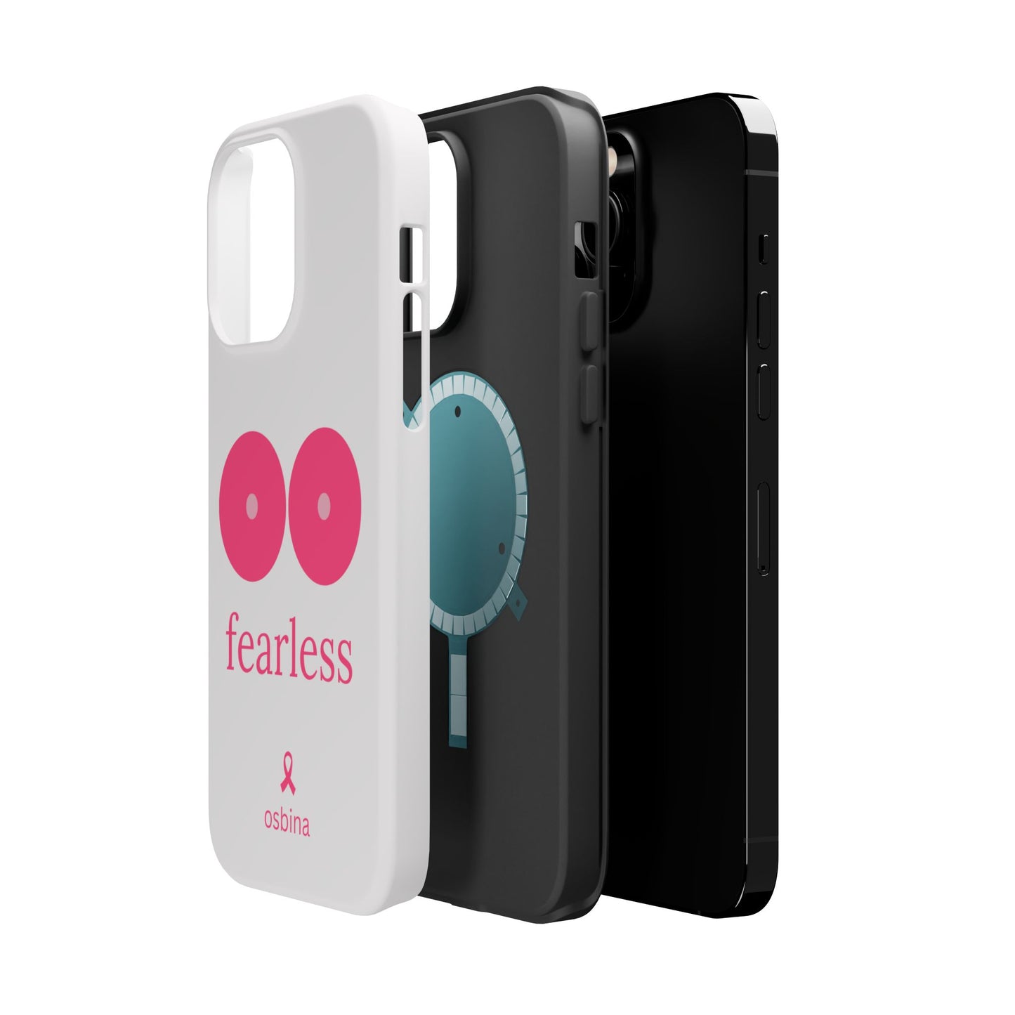osbina | MagSafe compatible for iPhone | Limited Edition The Fearless Tatas Case in Light Pink + Soft Pink + Hot Pink | The Pink October Collection | Inspired By