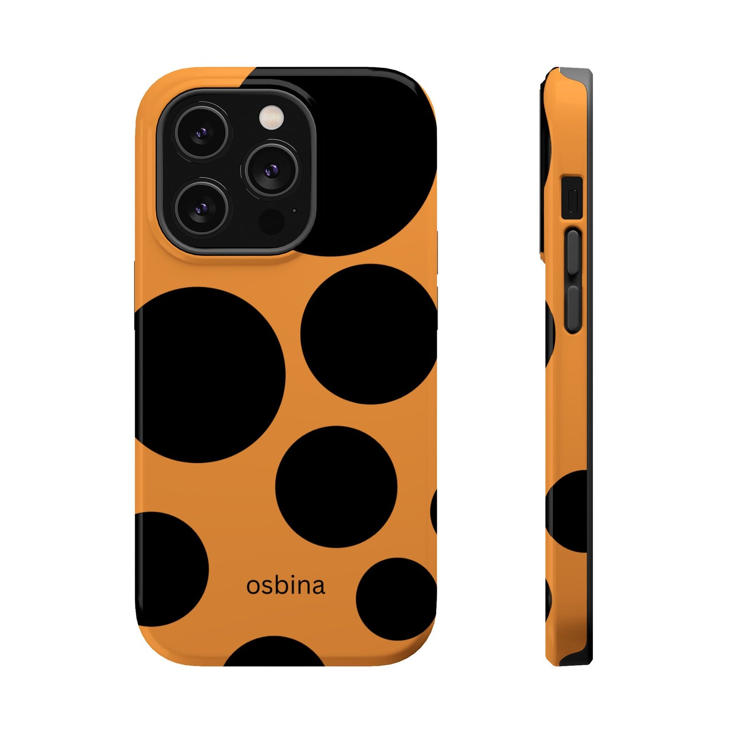 osbina | MagSafe Compatible for iPhone | The Bubble Statement Case in Orange + Black | The Season Collective