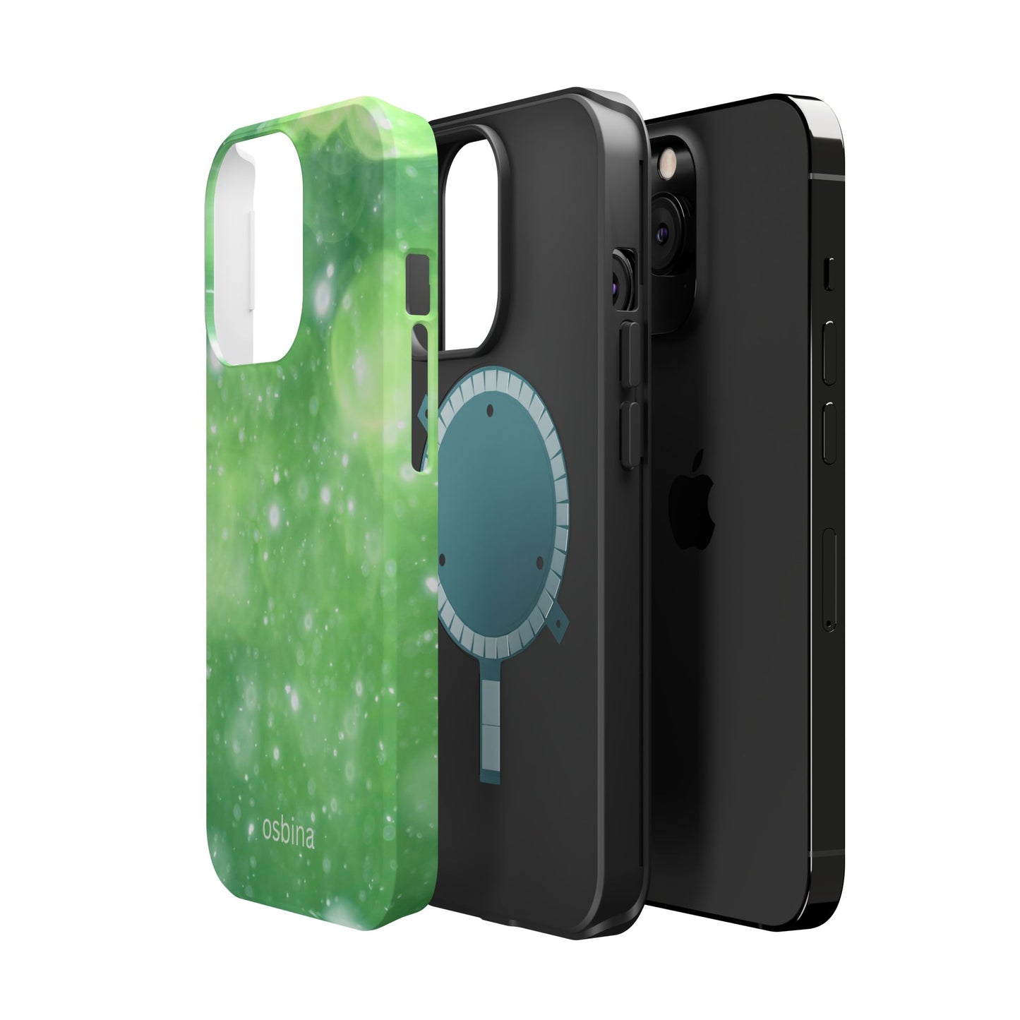 osbina | MagSafe compatible for iPhone | Verdant Bubbles Phone Case | Color Edit Collection