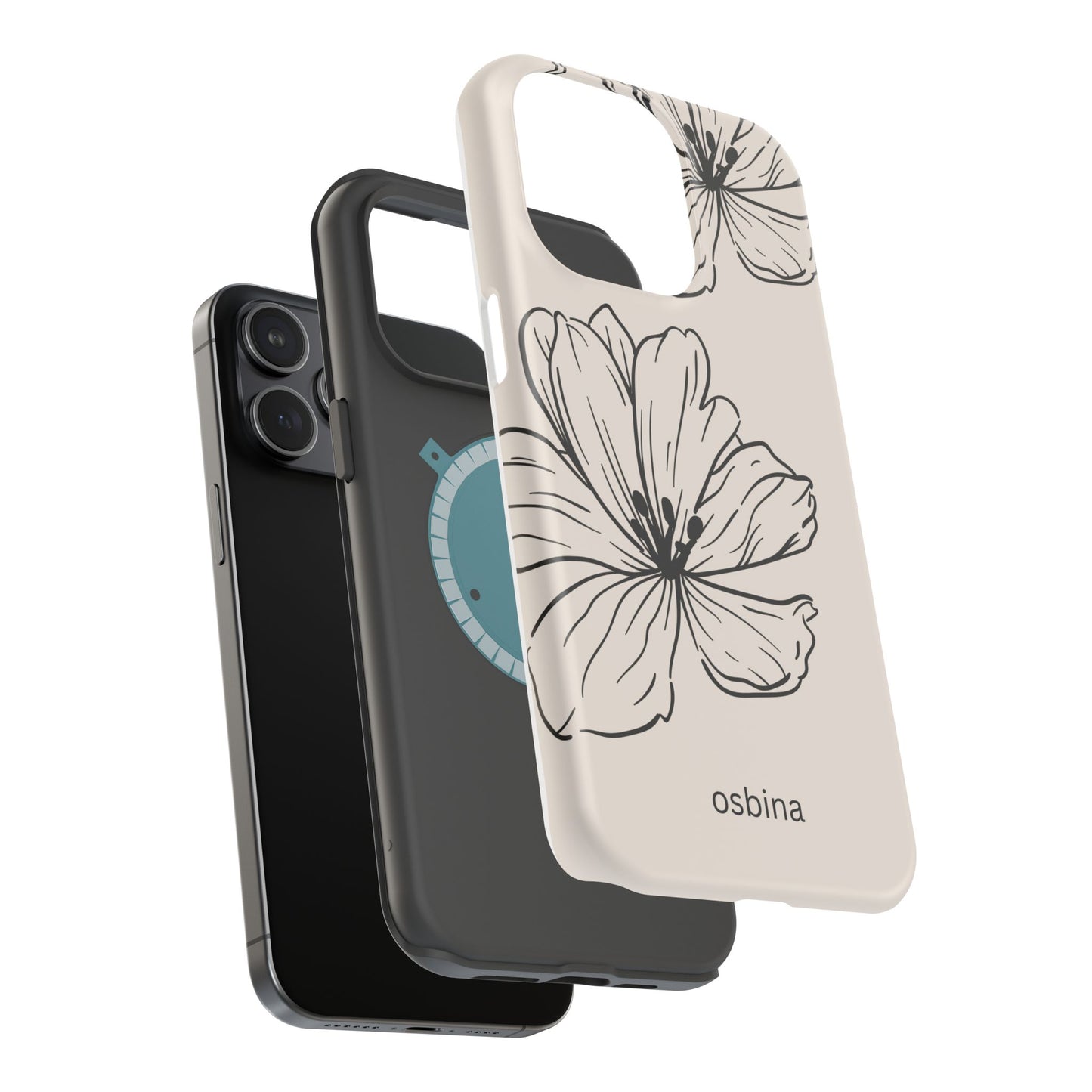 osbina | MagSafe compatible for iPhone | Poppy Whisper Phone Case | Modern Muse Collection