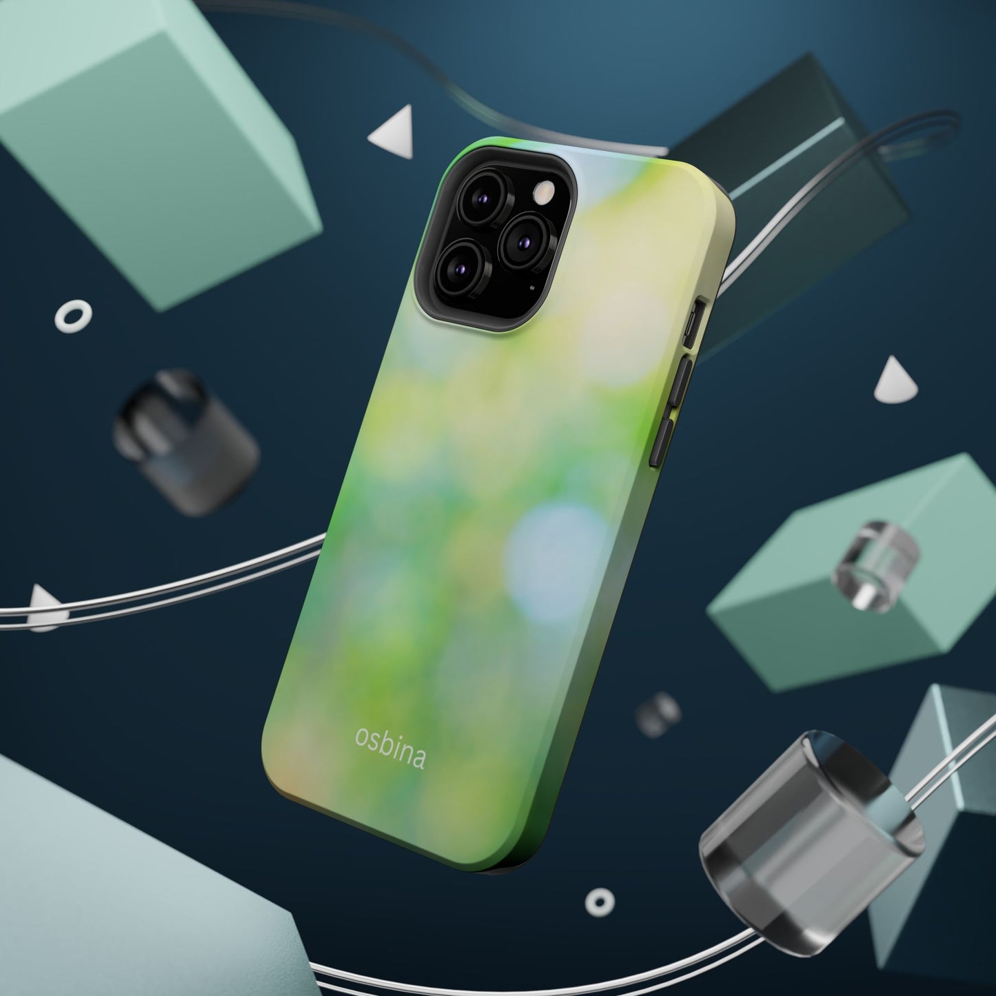 osbina | MagSafe compatible for iPhone | The Veridian Orbs Phone Case | Color Edit Collection