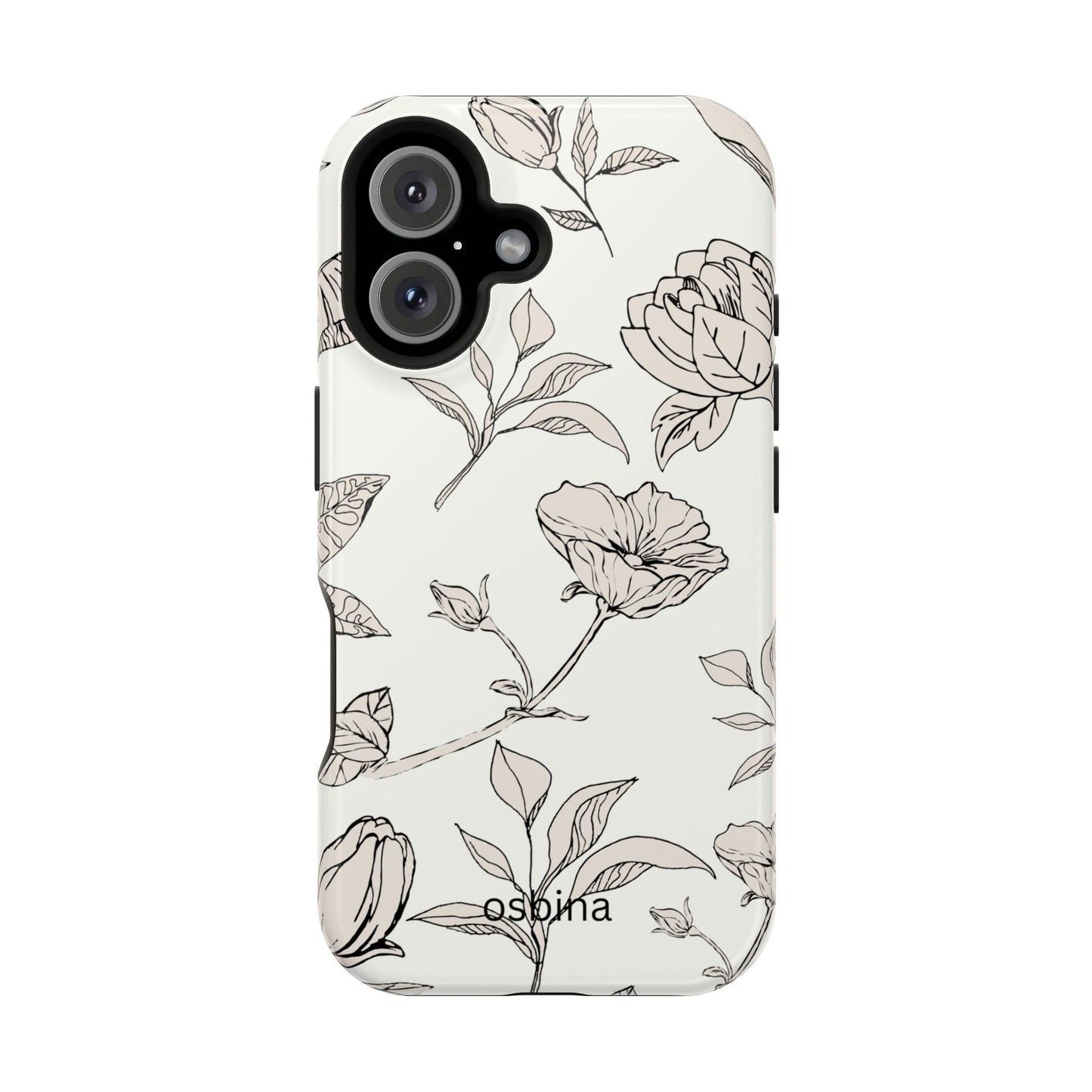 osbina | MagSafe compatible for iPhone | Silhouette Bloom Phone Case | Modern Muse Collection