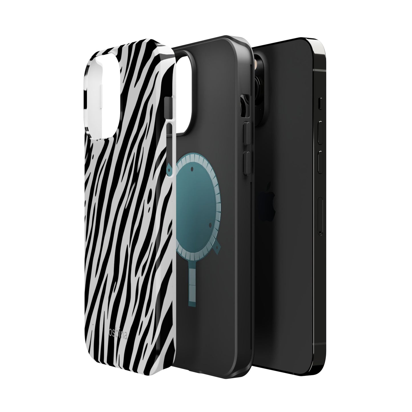 osbina | MagSafe Compatible for iPhone | The Bengal Bold Stripe Case in White + Black | The Season Collective