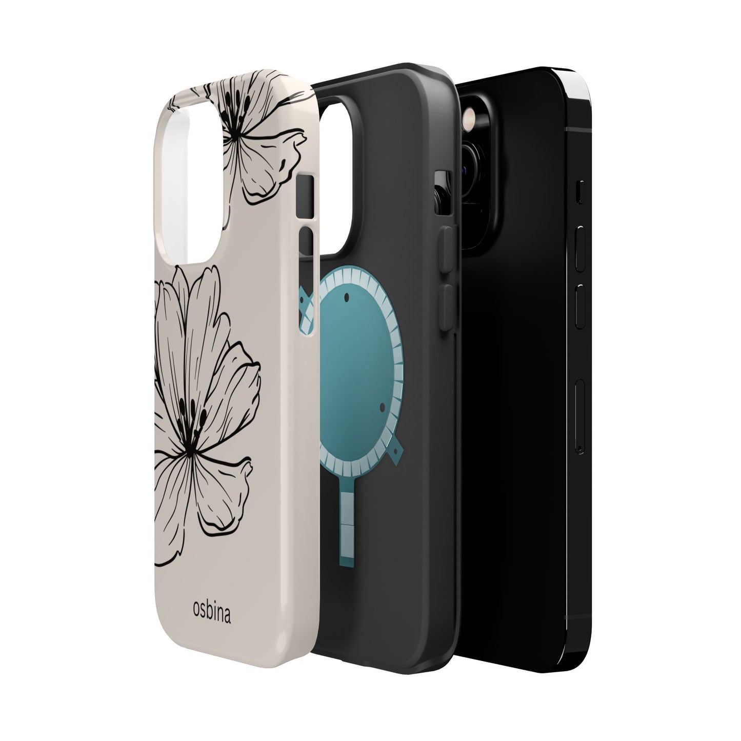 osbina | MagSafe compatible for iPhone | Poppy Whisper Phone Case | Modern Muse Collection