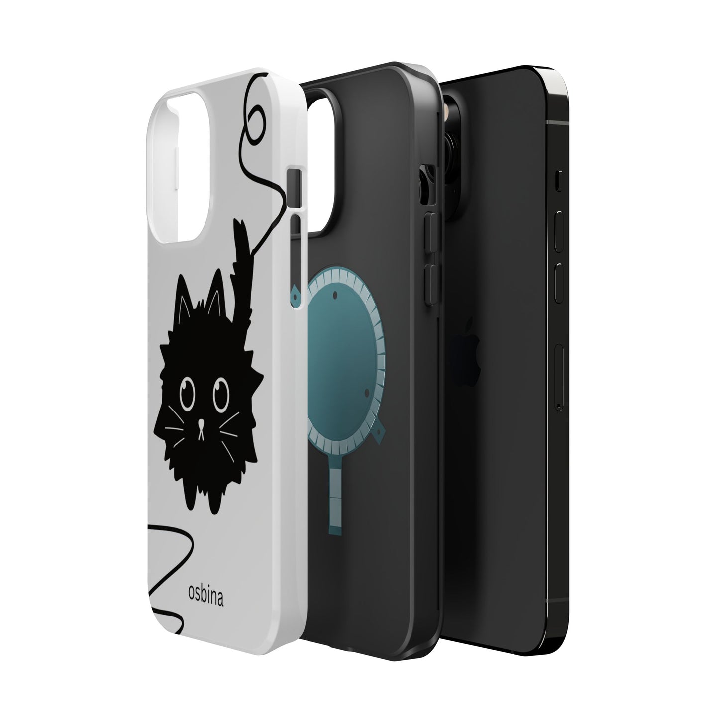 osbina | MagSafe compatible for iPhone | Midnight Couture Cat Phone Case | Season Collective Collection