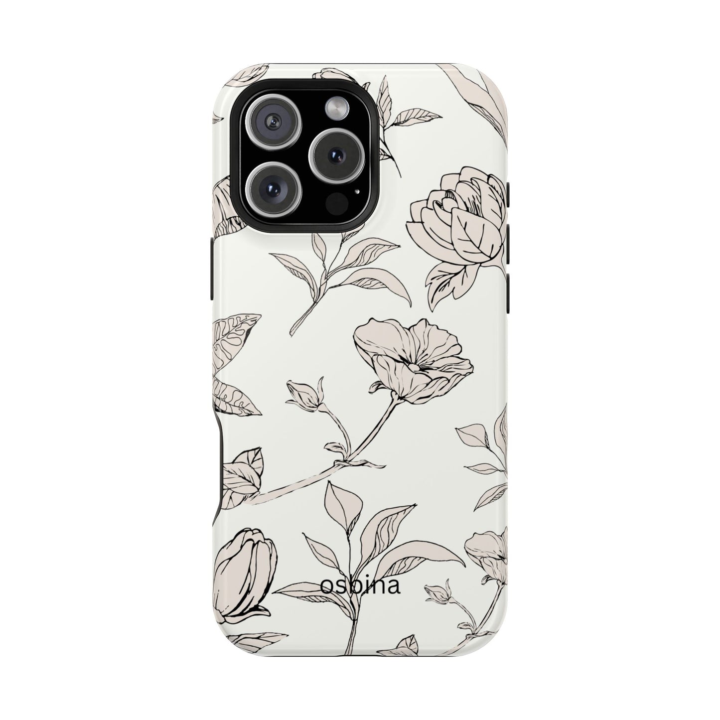 osbina | MagSafe compatible for iPhone | Silhouette Bloom Phone Case | Modern Muse Collection