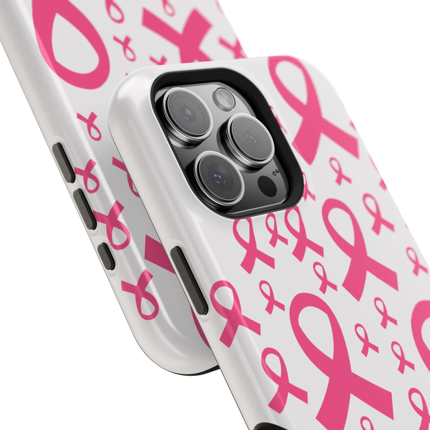 osbina | MagSafe compatible for iPhone | Limited Edition Strength in Ribbons Case in Light Pink + Soft Pink + Hot Pink | The Pink October Collection | Inspired By