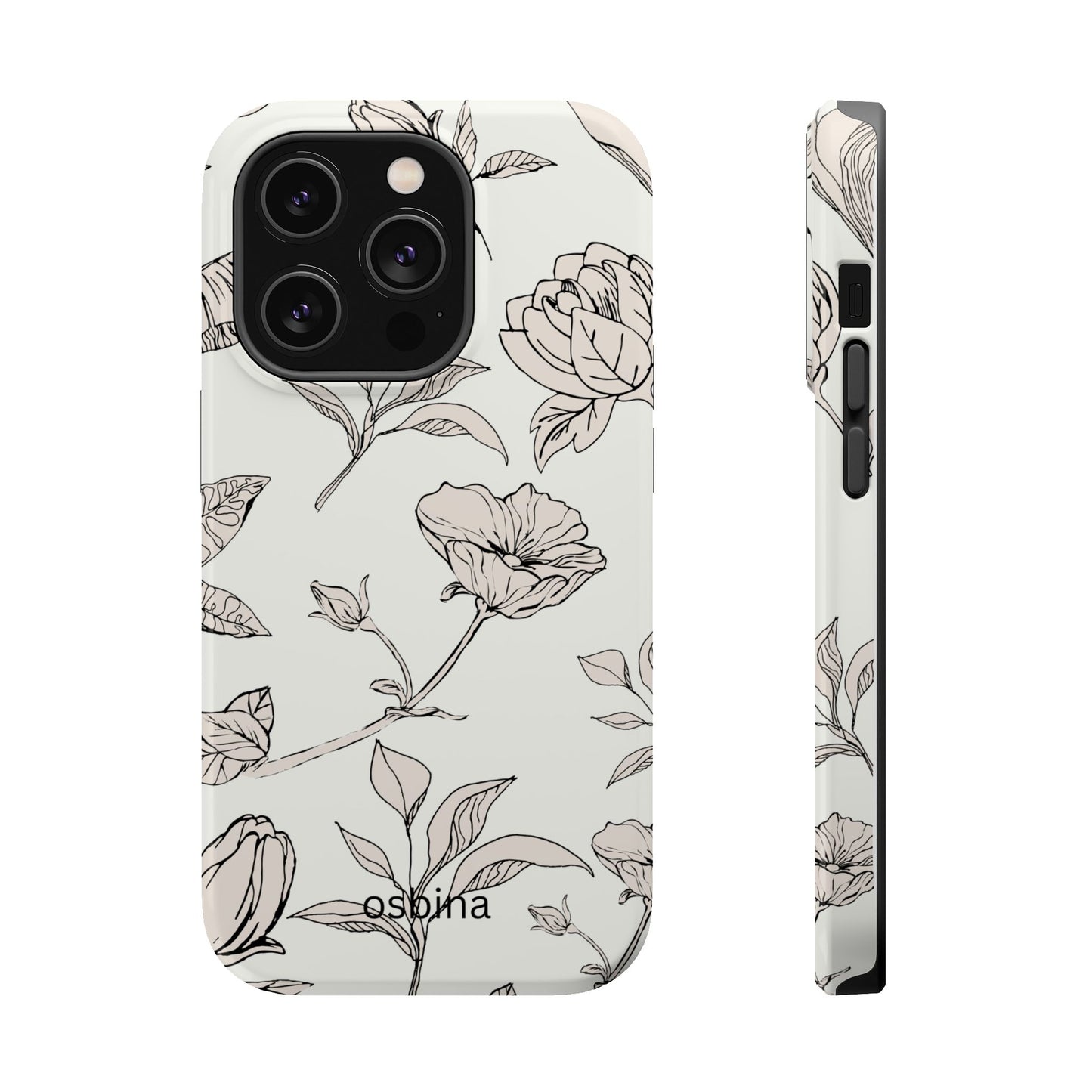 osbina | MagSafe compatible for iPhone | Silhouette Bloom Phone Case | Modern Muse Collection