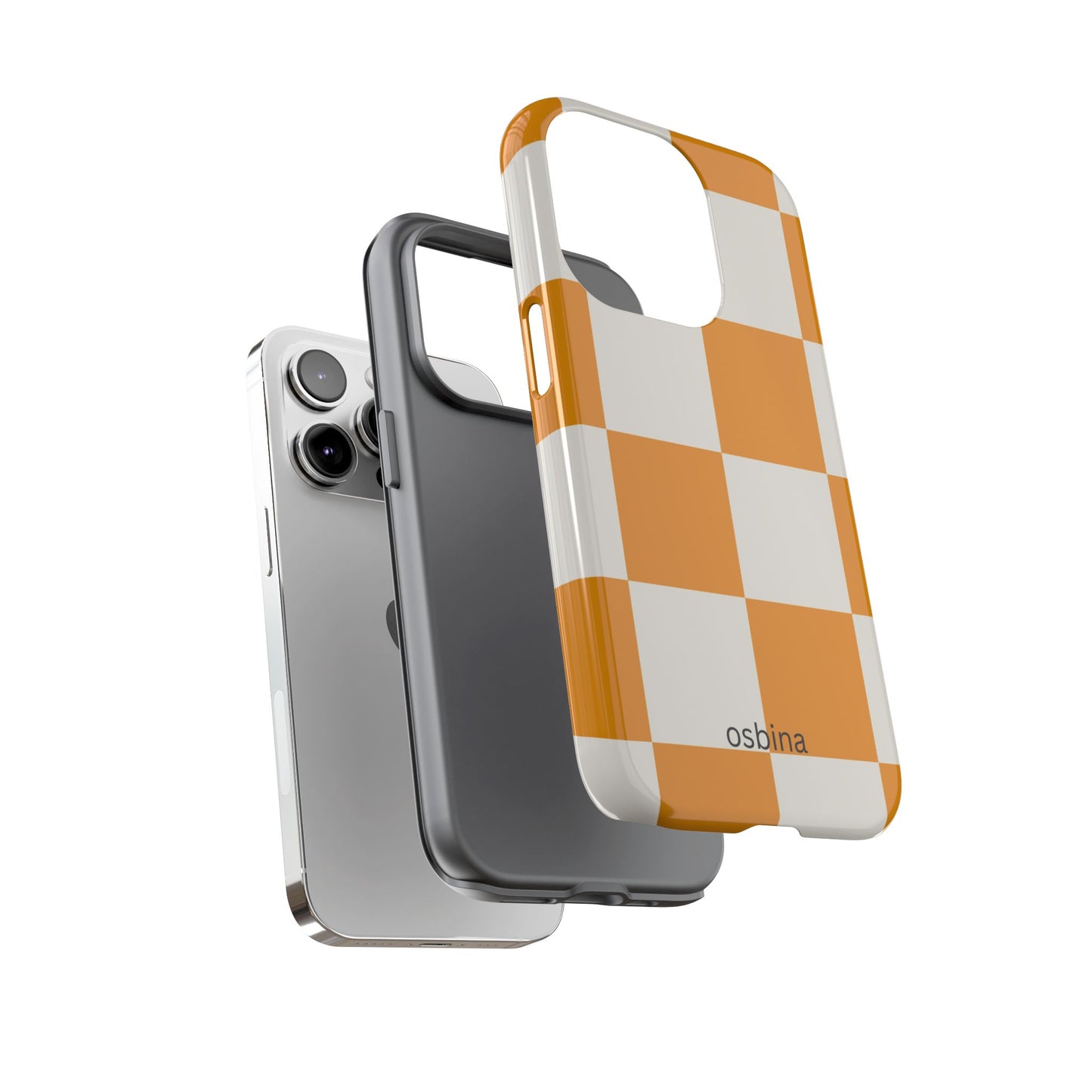 osbina | Check You Out — The Orange + White Check Case | The Season Collective
