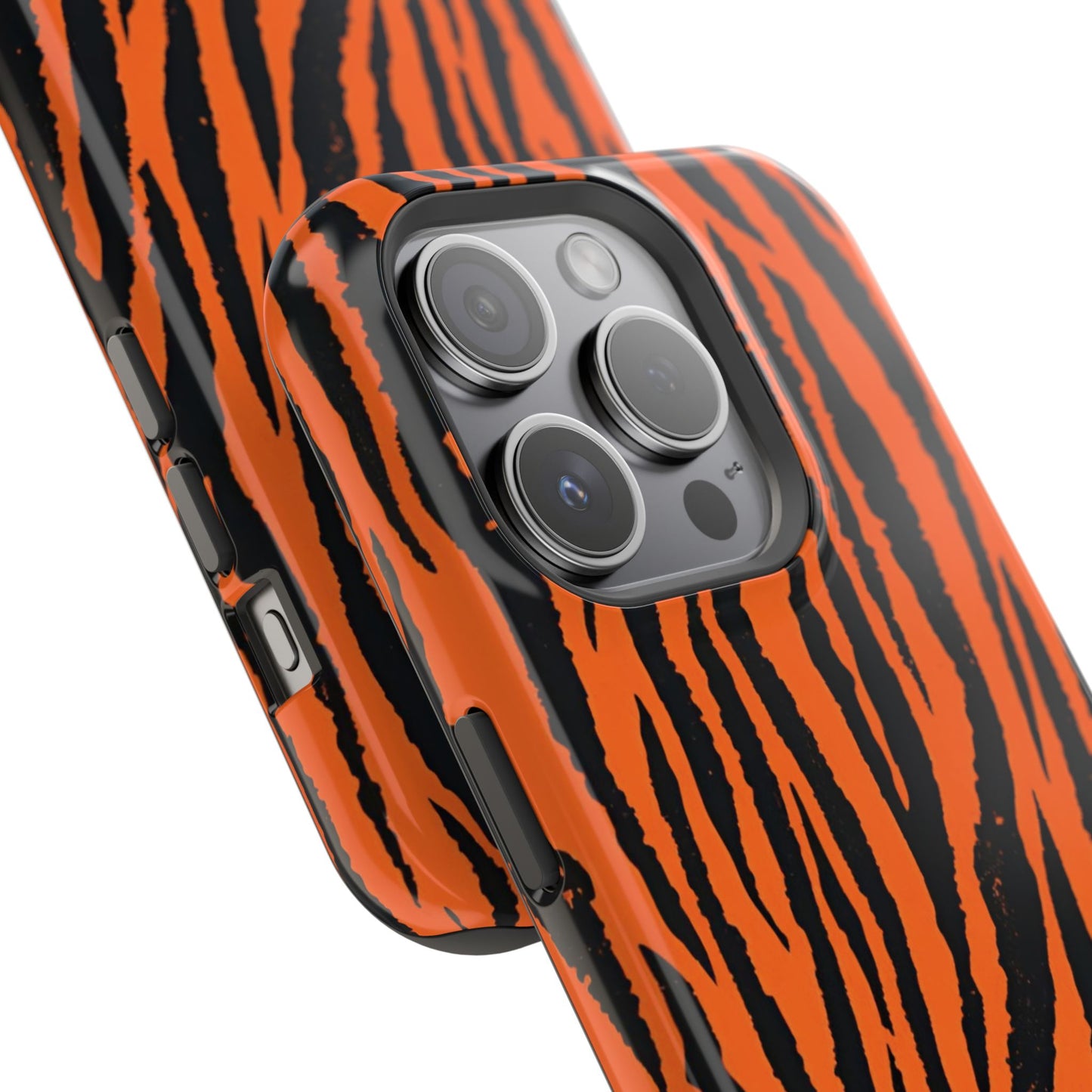 osbina | MagSafe Compatible for iPhone | Tiger, But Make It Chic — The Bengal Stripe Case in Orange + Black | The Season Collective