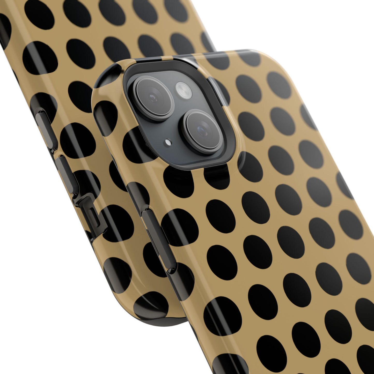 osbina | MagSafe compatible for iPhone | Camel Noir Dots Phone Case | Modern Muse Collection