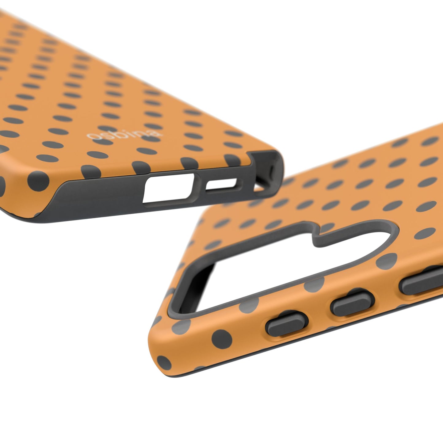 osbina | Spot On Chic — The Orange + Black Polka Dot Case | The Season Collective