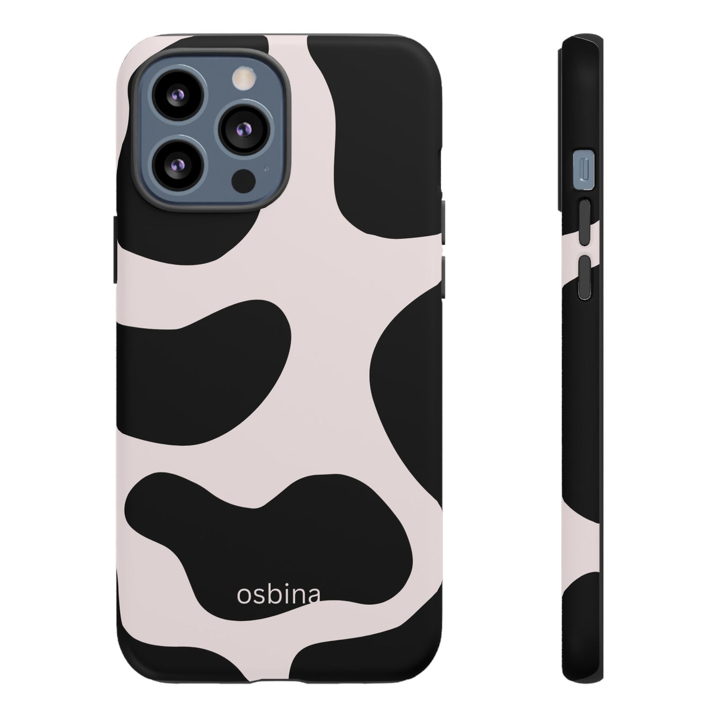 osbina | Prairie Chic Pink & Black Cow Print Phone Case | Modern Muse Collection
