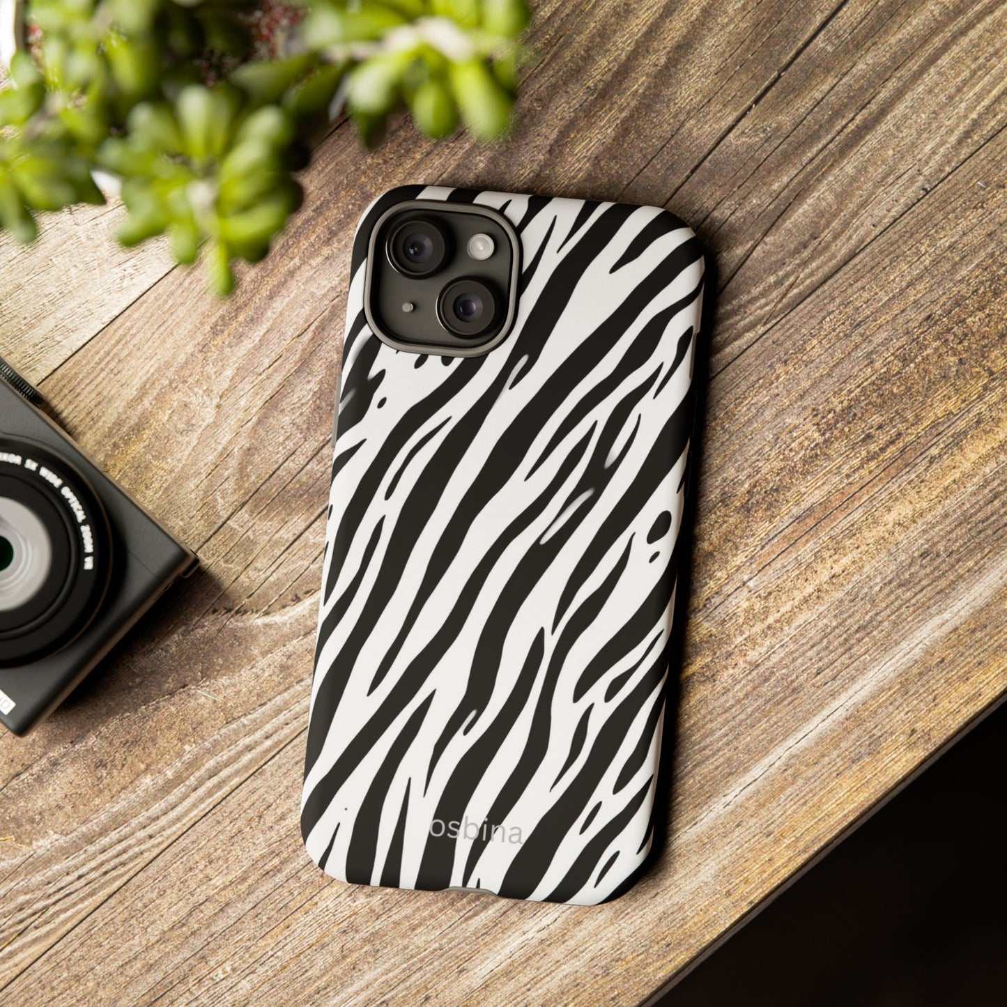 osbina | The Bengal Bold Stripe Case in White + Black | The Season Collective