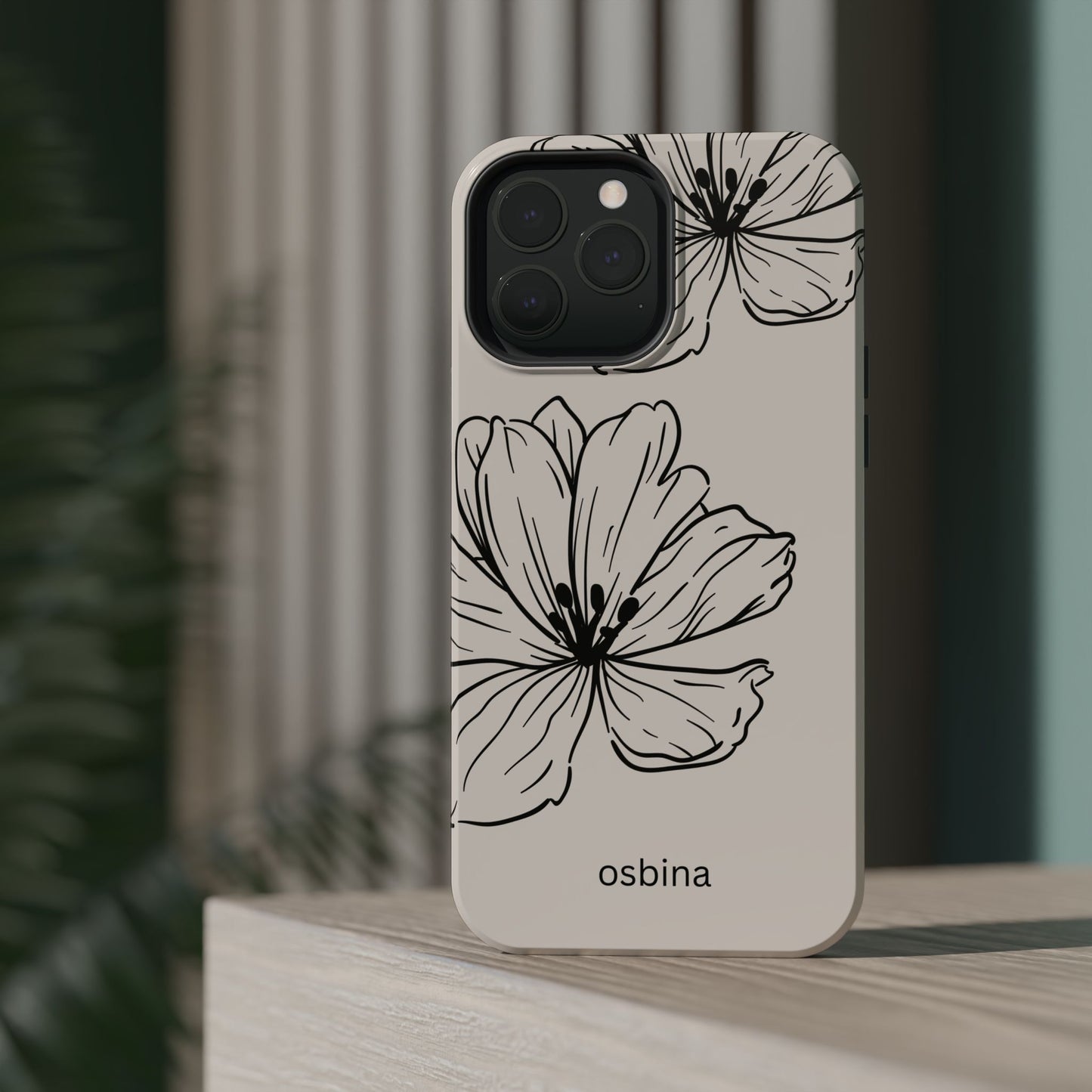 osbina | MagSafe compatible for iPhone | Poppy Whisper Phone Case | Modern Muse Collection