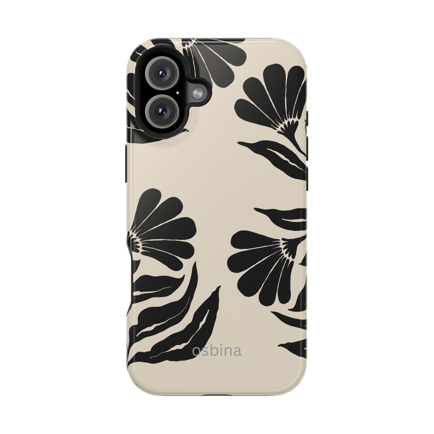 osbina | MagSafe compatible for iPhone | Obsidian Bloom Flower Phone Case | Modern Muse Collection