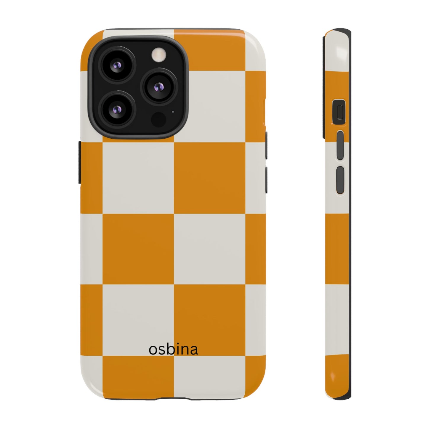 osbina | Check You Out — The Orange + White Check Case | The Season Collective