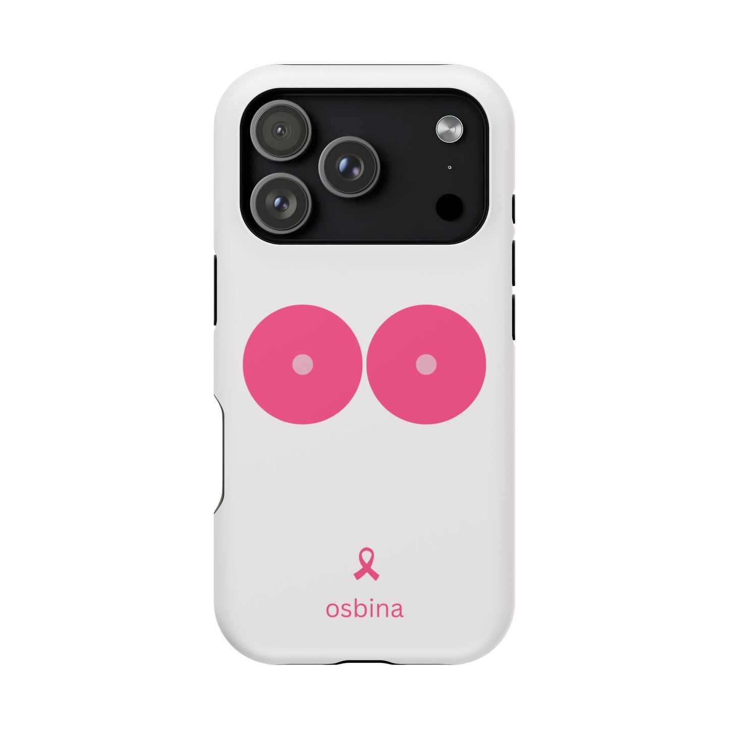 osbina | MagSafe compatible for iPhone | Limited Edition The Check Your Tatas Case in Light Pink + Soft Pink + Hot Pink | The Pink October Collection | Inspired By