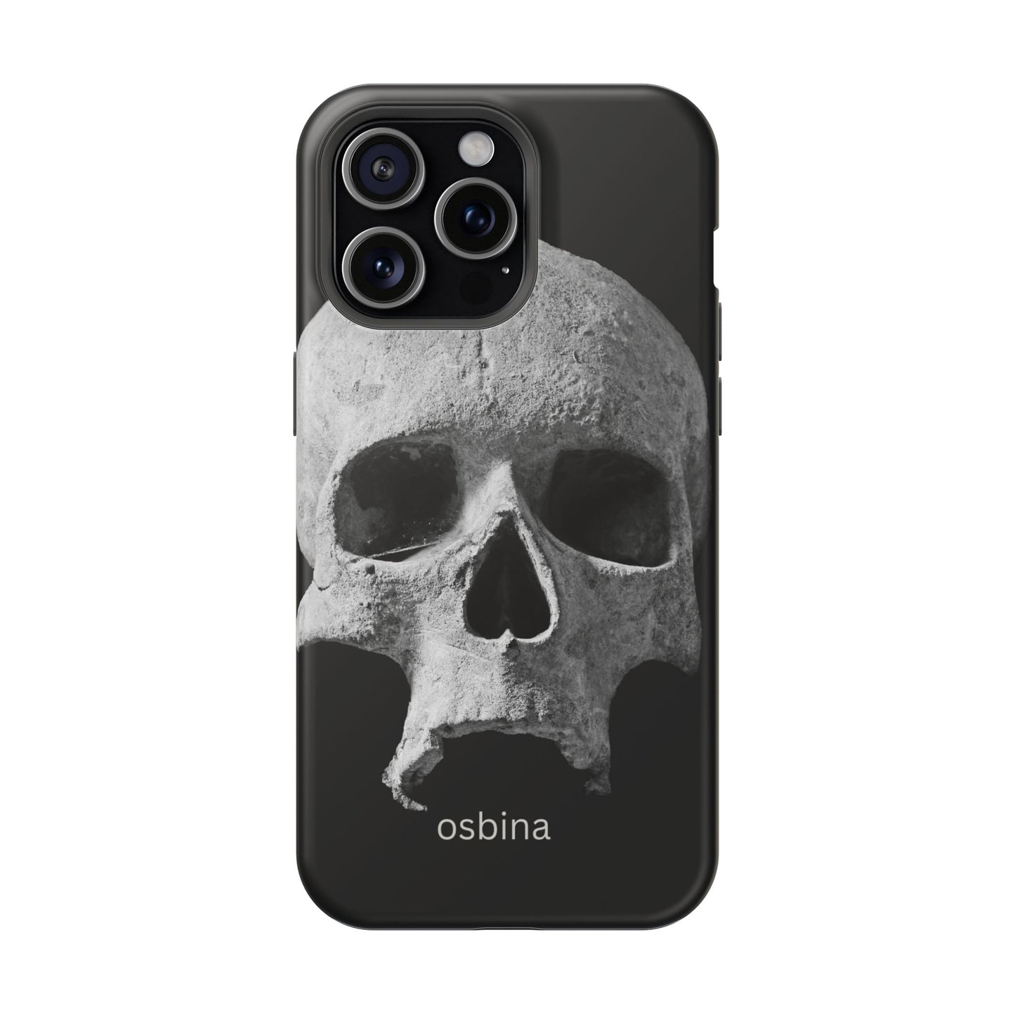 osbina | MagSafe compatible for iPhone | White Skull Phone Case | Season Collective Collection