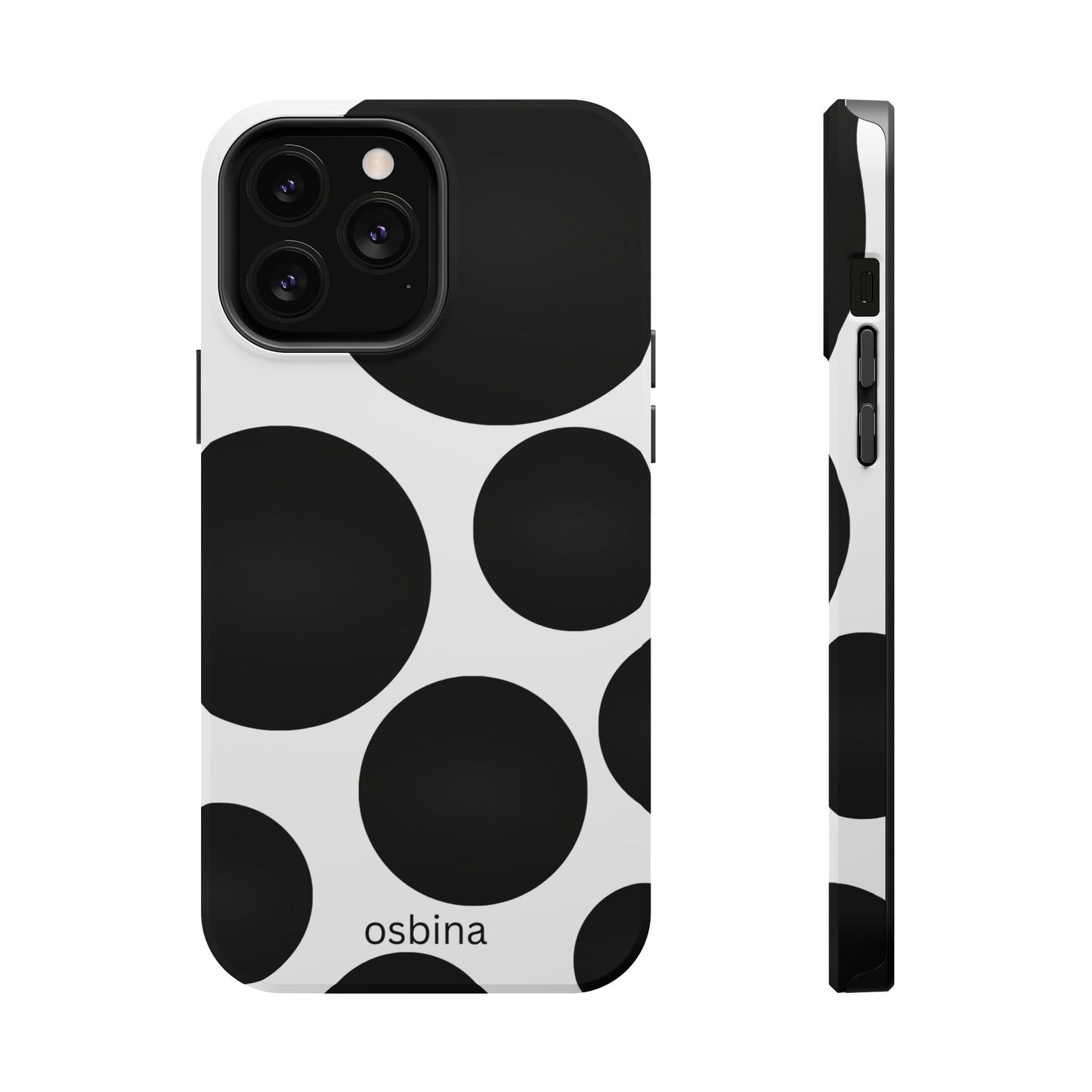 osbina | MagSafe compatible for iPhone | The Noir Bubbles Phone Case | Modern Muse Collection