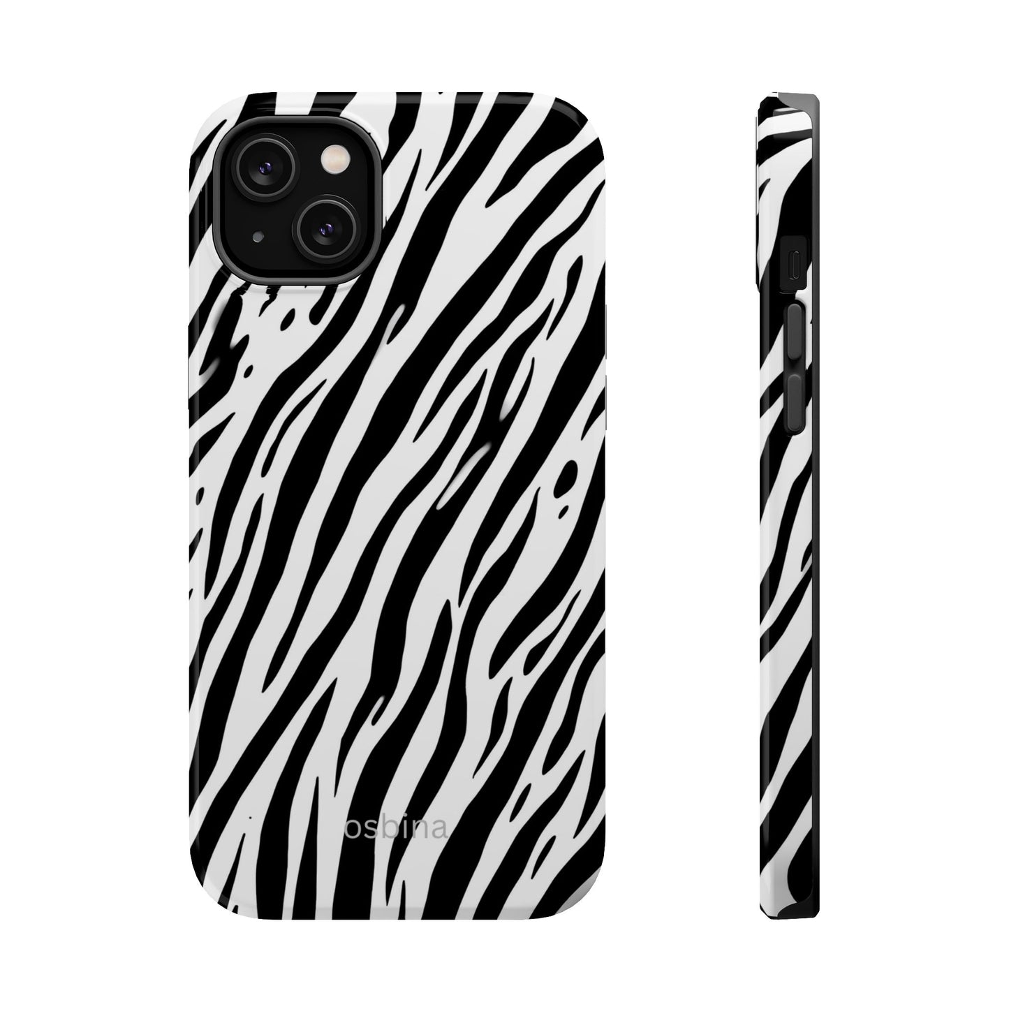 osbina | MagSafe Compatible for iPhone | The Bengal Bold Stripe Case in White + Black | The Season Collective