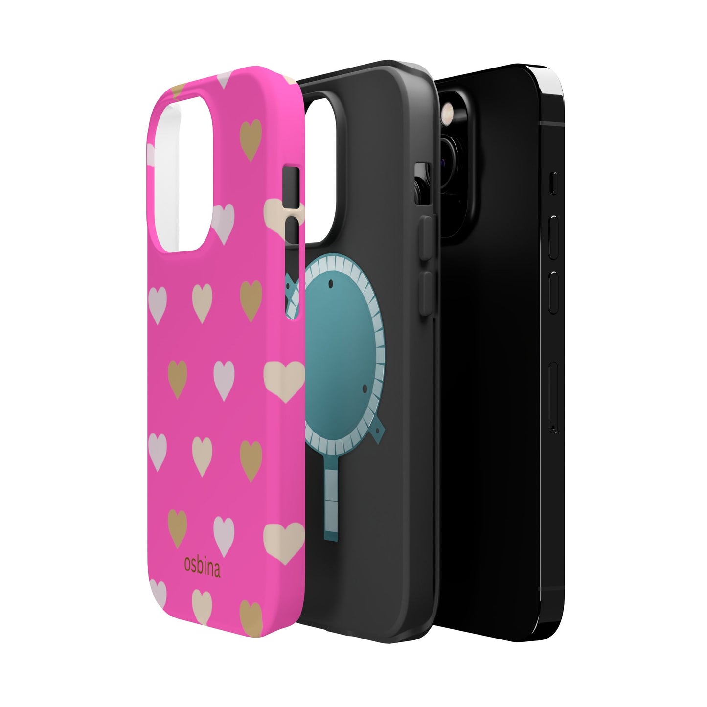 osbina | MagSafe compatible for iPhone | The Golden Hour Hearts Case | YAYOU Collection Supporting Shine Like Sable