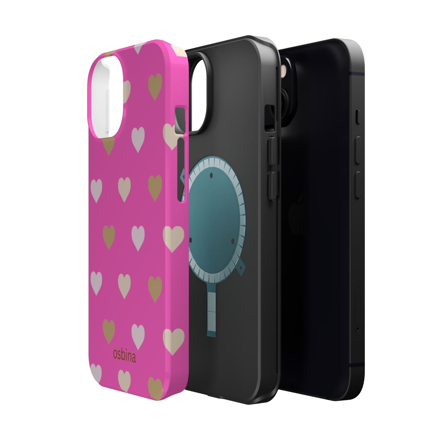 osbina | MagSafe compatible for iPhone | The Golden Hour Hearts Case | YAYOU Collection Supporting Shine Like Sable