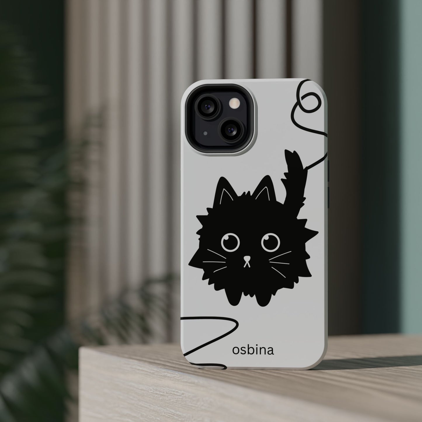 osbina | MagSafe compatible for iPhone | Midnight Couture Cat Phone Case | Season Collective Collection