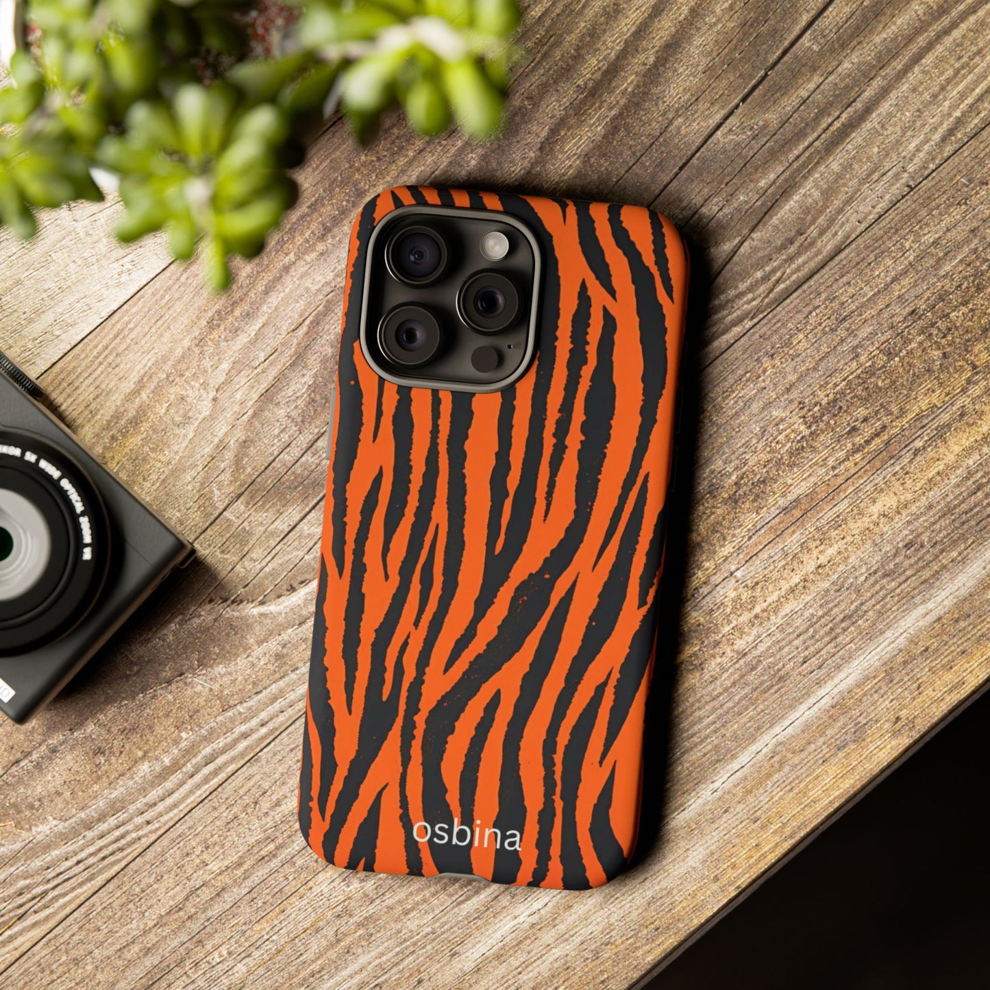 osbina | Tiger, But Make It Chic — The Bengal Stripe Case in Orange + Black | The Season Collective