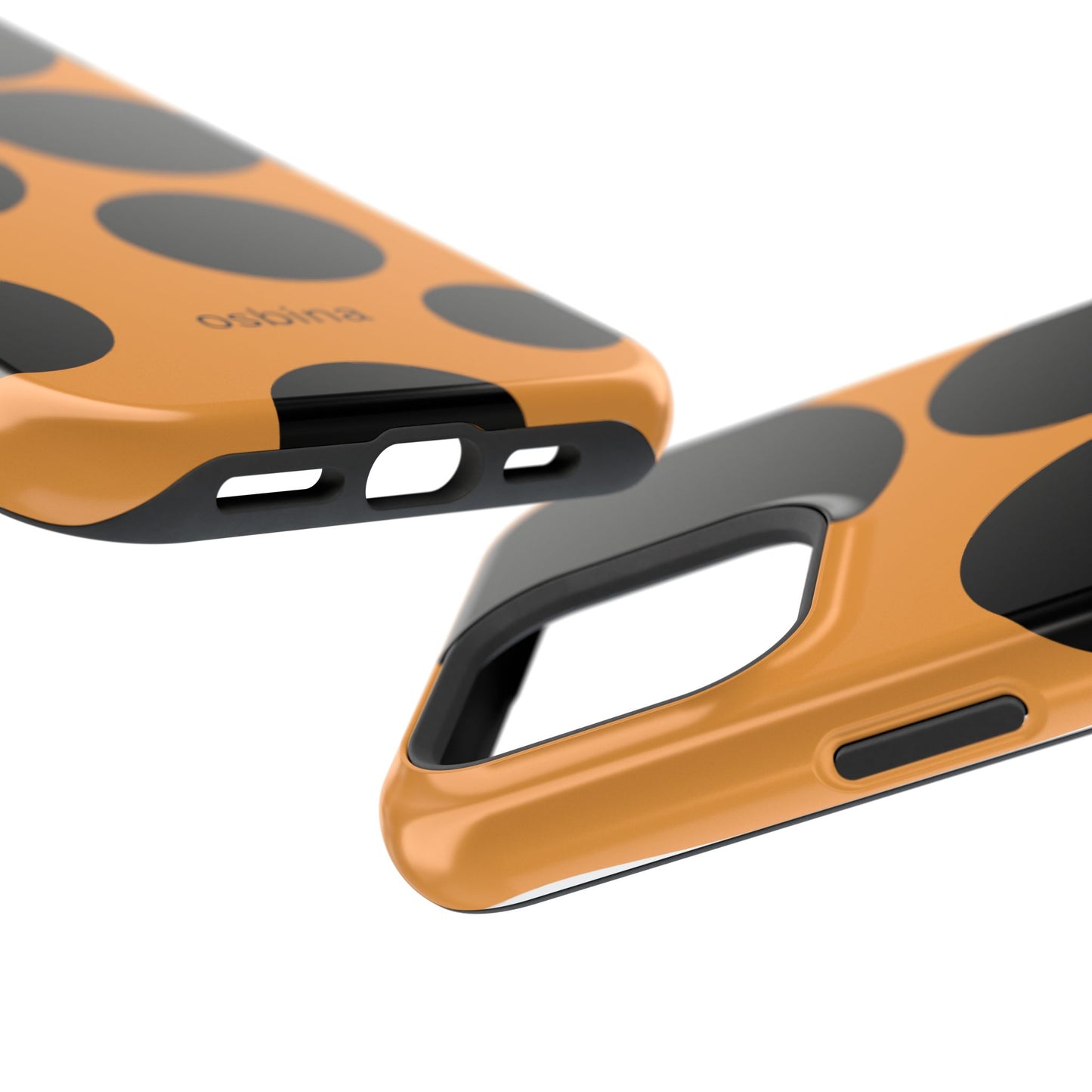 osbina | MagSafe Compatible for iPhone | The Bubble Statement Case in Orange + Black | The Season Collective