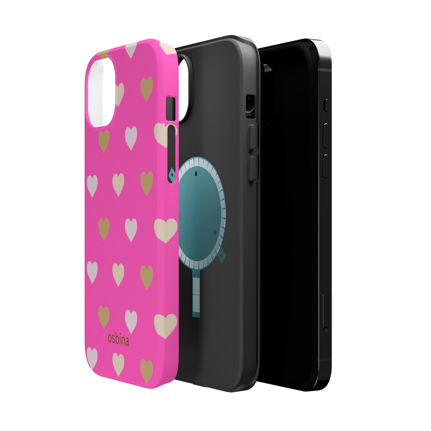 osbina | MagSafe compatible for iPhone | The Golden Hour Hearts Case | YAYOU Collection Supporting Shine Like Sable