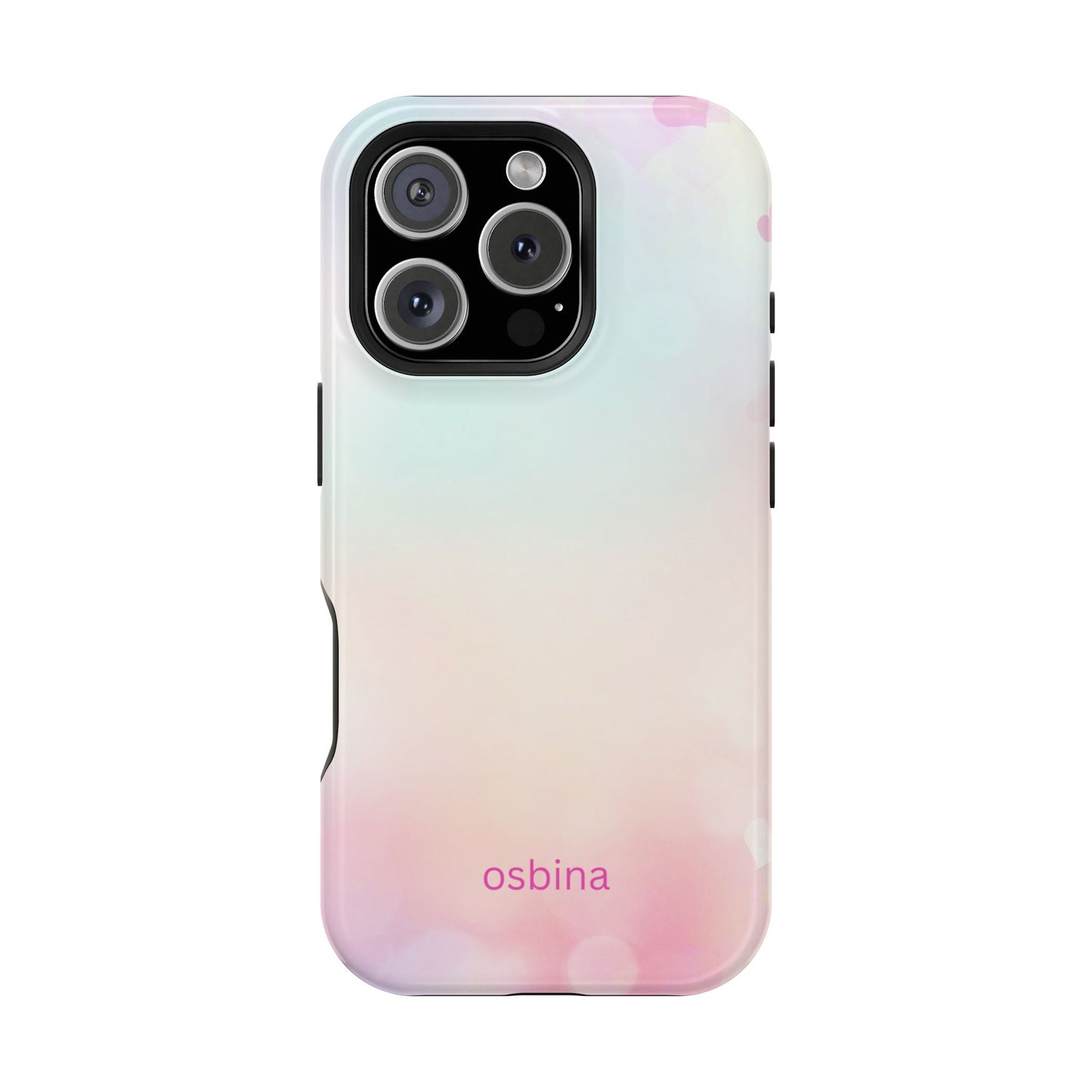 osbina | MagSafe compatible for iPhone | The Cotton Candy Hearts Case | YAYOU Collection Supporting Shine Like Sable