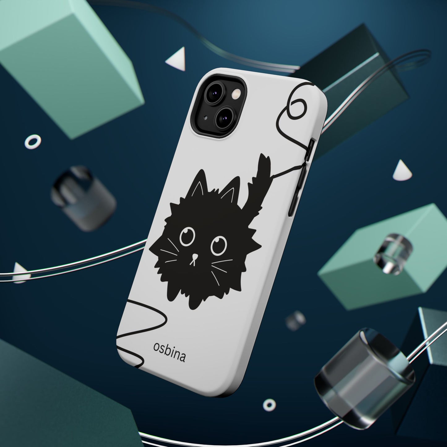 osbina | MagSafe compatible for iPhone | Midnight Couture Cat Phone Case | Season Collective Collection