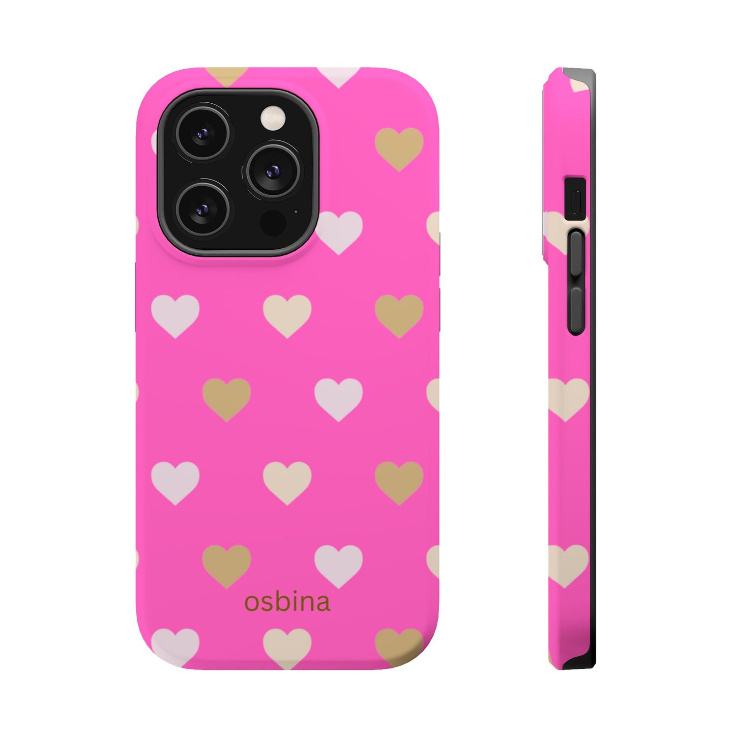osbina | MagSafe compatible for iPhone | The Golden Hour Hearts Case | YAYOU Collection Supporting Shine Like Sable
