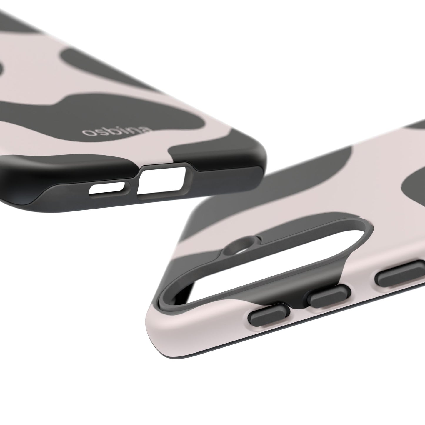 osbina | Prairie Chic Pink & Black Cow Print Phone Case | Modern Muse Collection