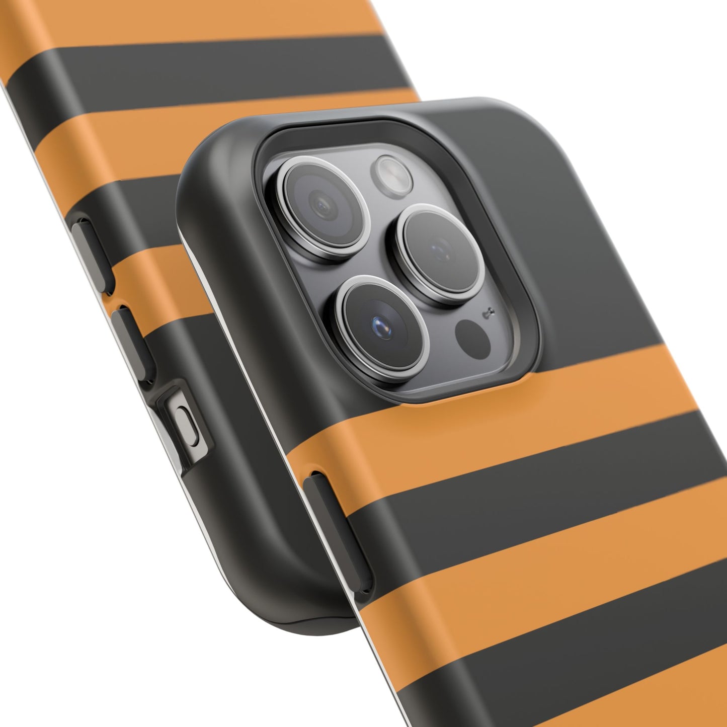 osbina | MagSafe Compatible for iPhone | The Horizon Stripe Case in Black + Orange | The Season Collective