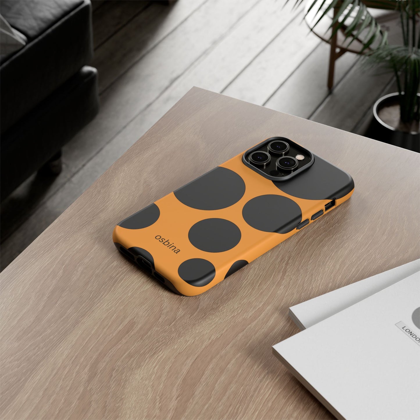 osbina | The Bubble Statement Case in Orange + Black | The Season Collective