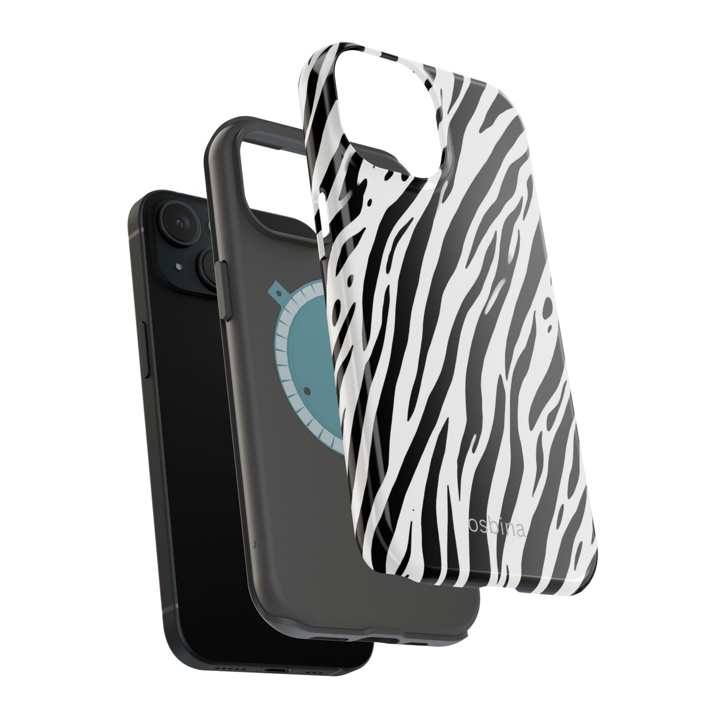osbina | MagSafe Compatible for iPhone | The Bengal Bold Stripe Case in White + Black | The Season Collective