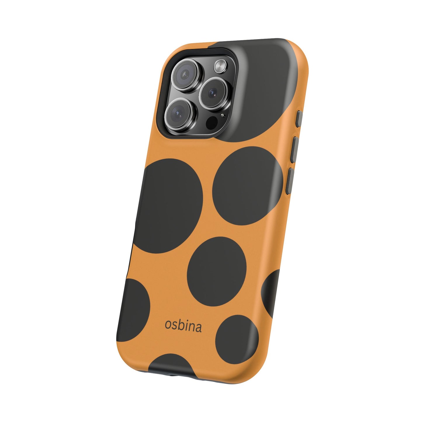 osbina | MagSafe Compatible for iPhone | The Bubble Statement Case in Orange + Black | The Season Collective