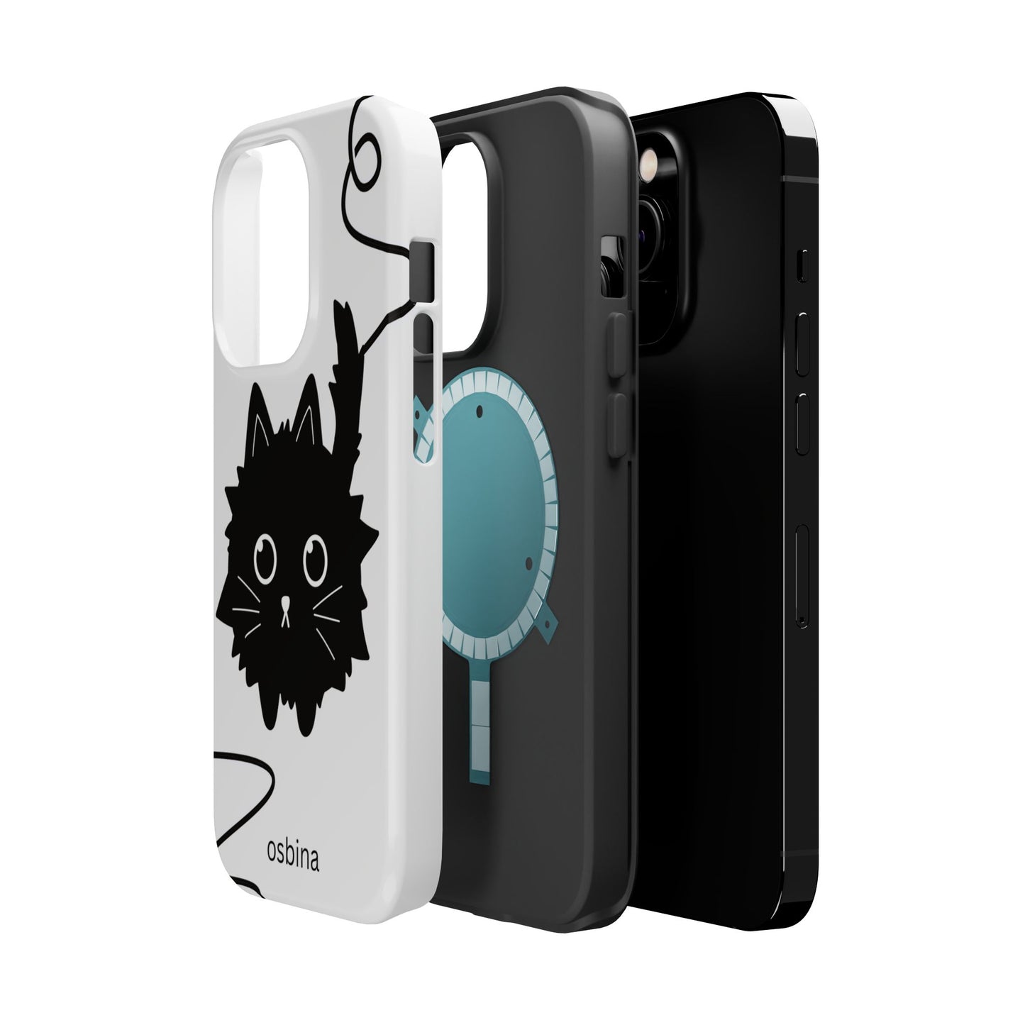 osbina | MagSafe compatible for iPhone | Midnight Couture Cat Phone Case | Season Collective Collection
