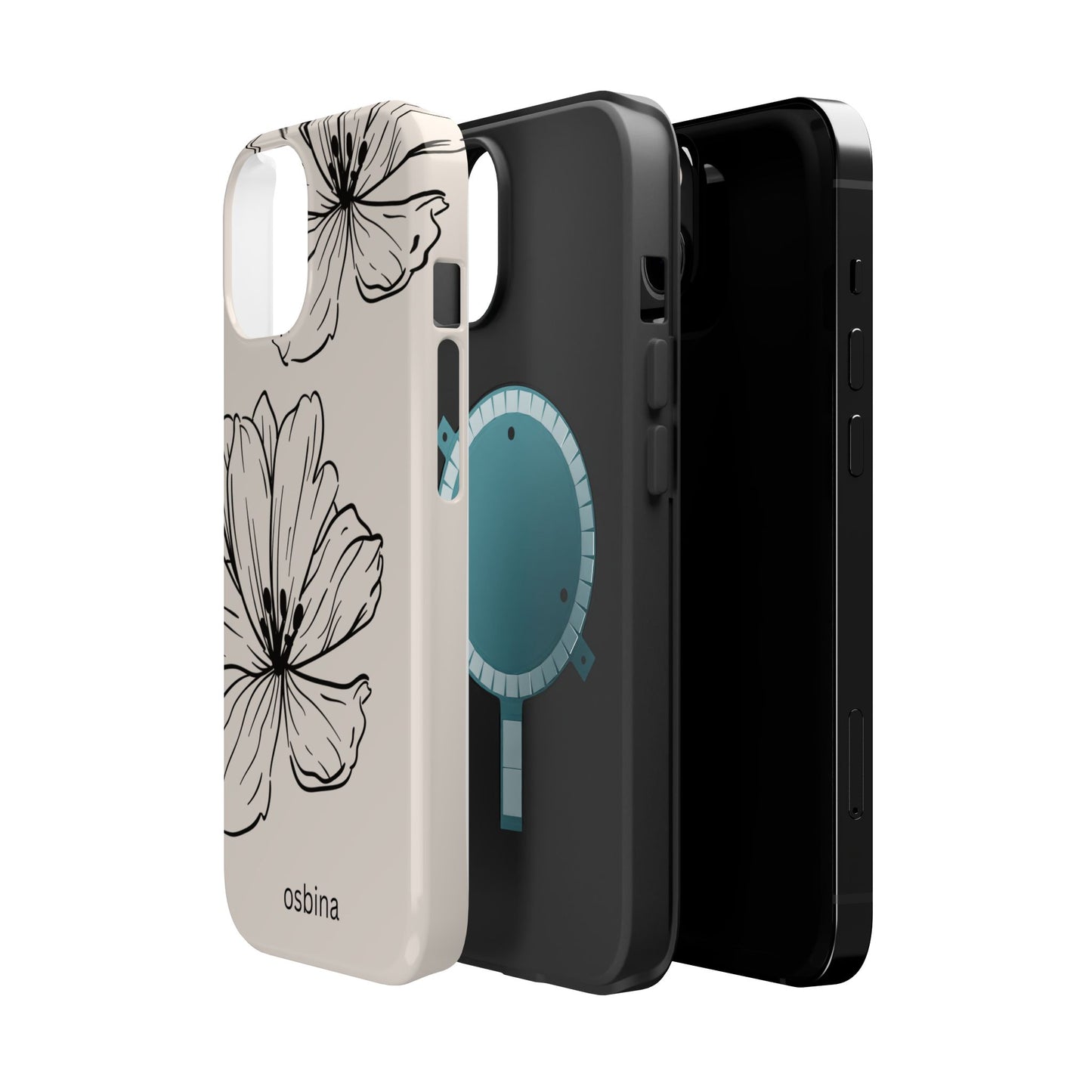 osbina | MagSafe compatible for iPhone | Poppy Whisper Phone Case | Modern Muse Collection