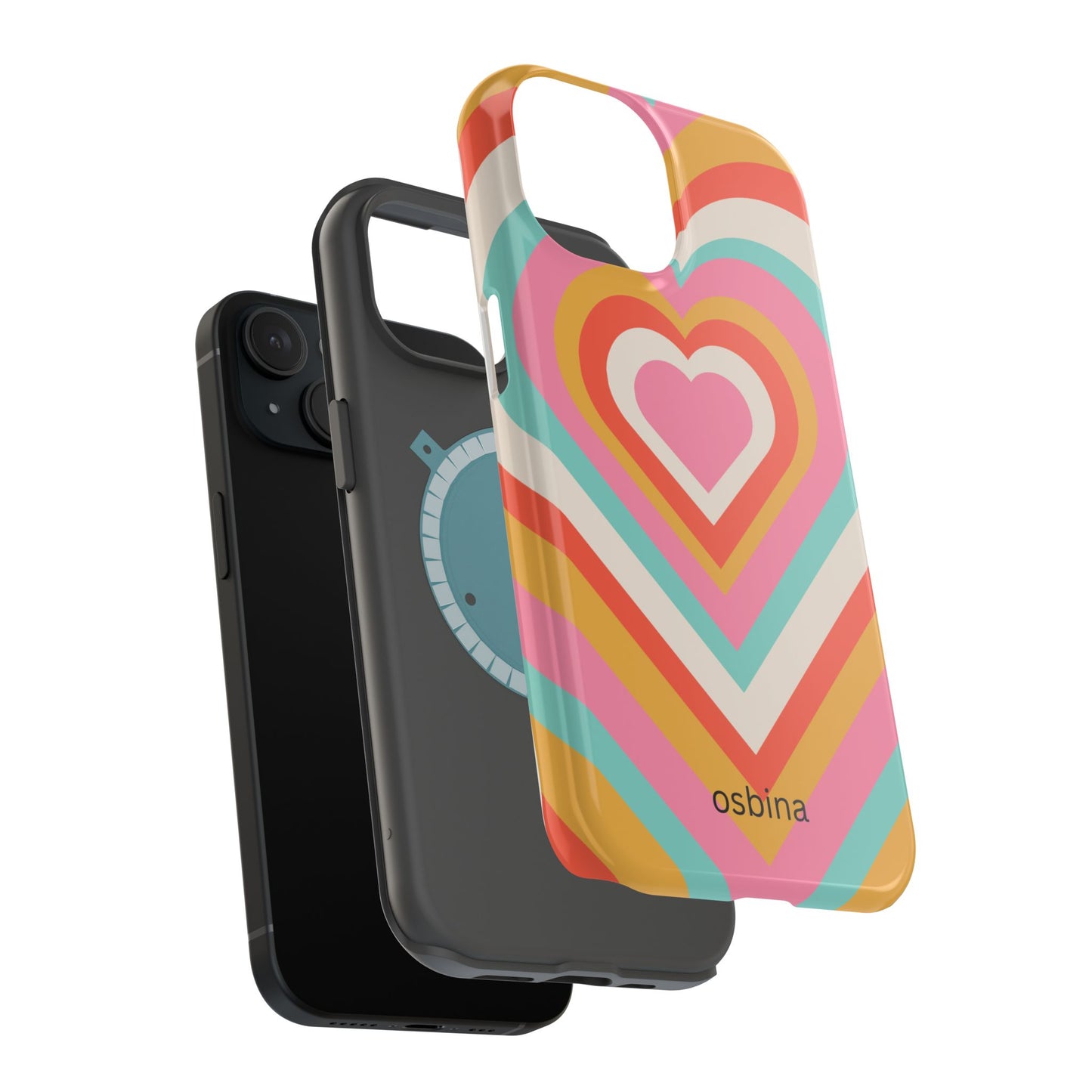 osbina | MagSafe compatible for iPhone | Heart Nouveau Phone Case | Modern Muse Collection