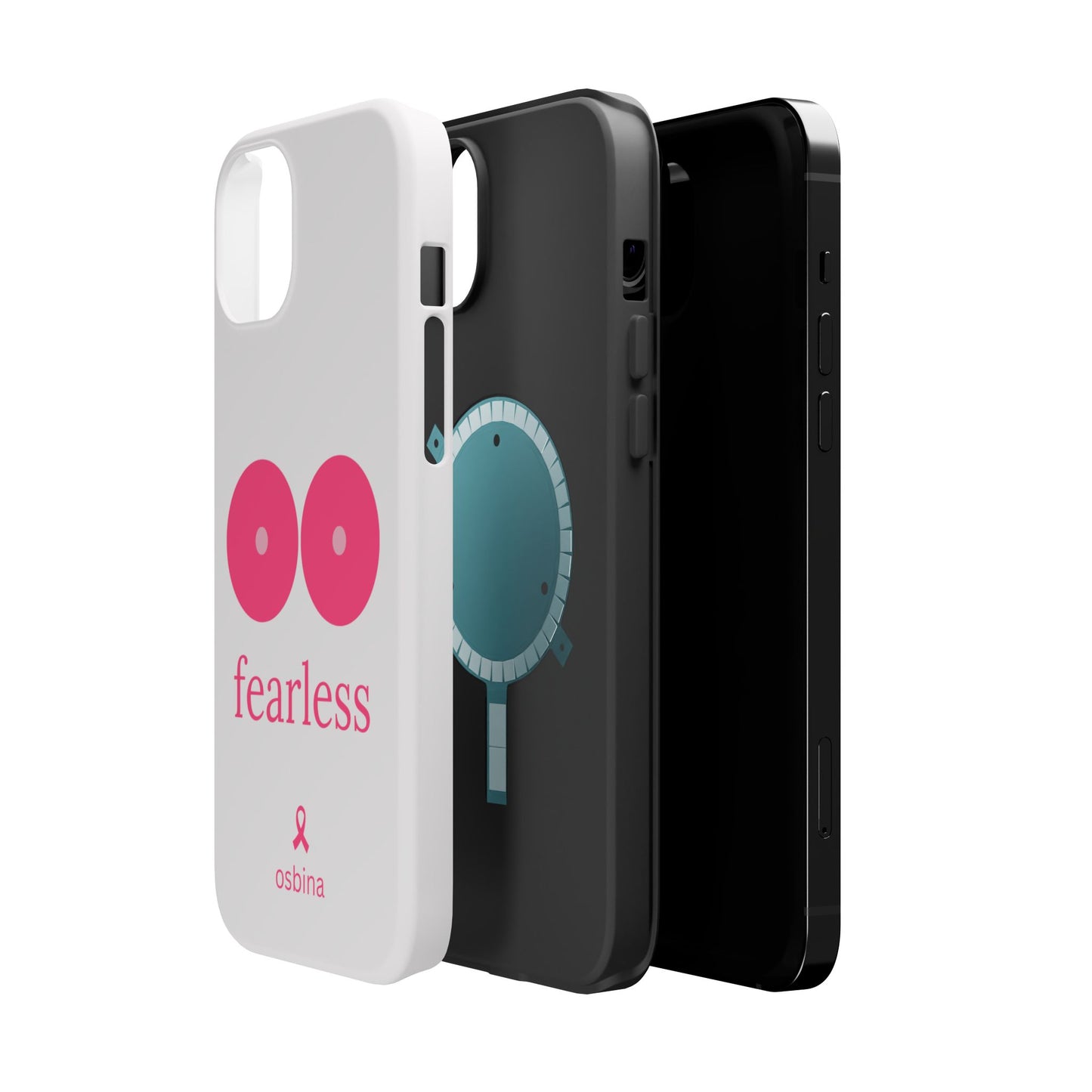 osbina | MagSafe compatible for iPhone | Limited Edition The Fearless Tatas Case in Light Pink + Soft Pink + Hot Pink | The Pink October Collection | Inspired By