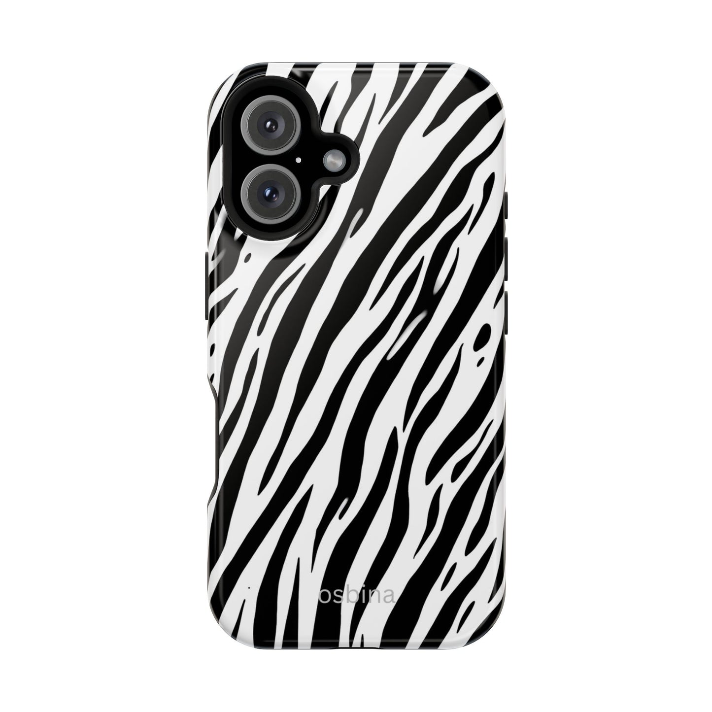 osbina | MagSafe Compatible for iPhone | The Bengal Bold Stripe Case in White + Black | The Season Collective