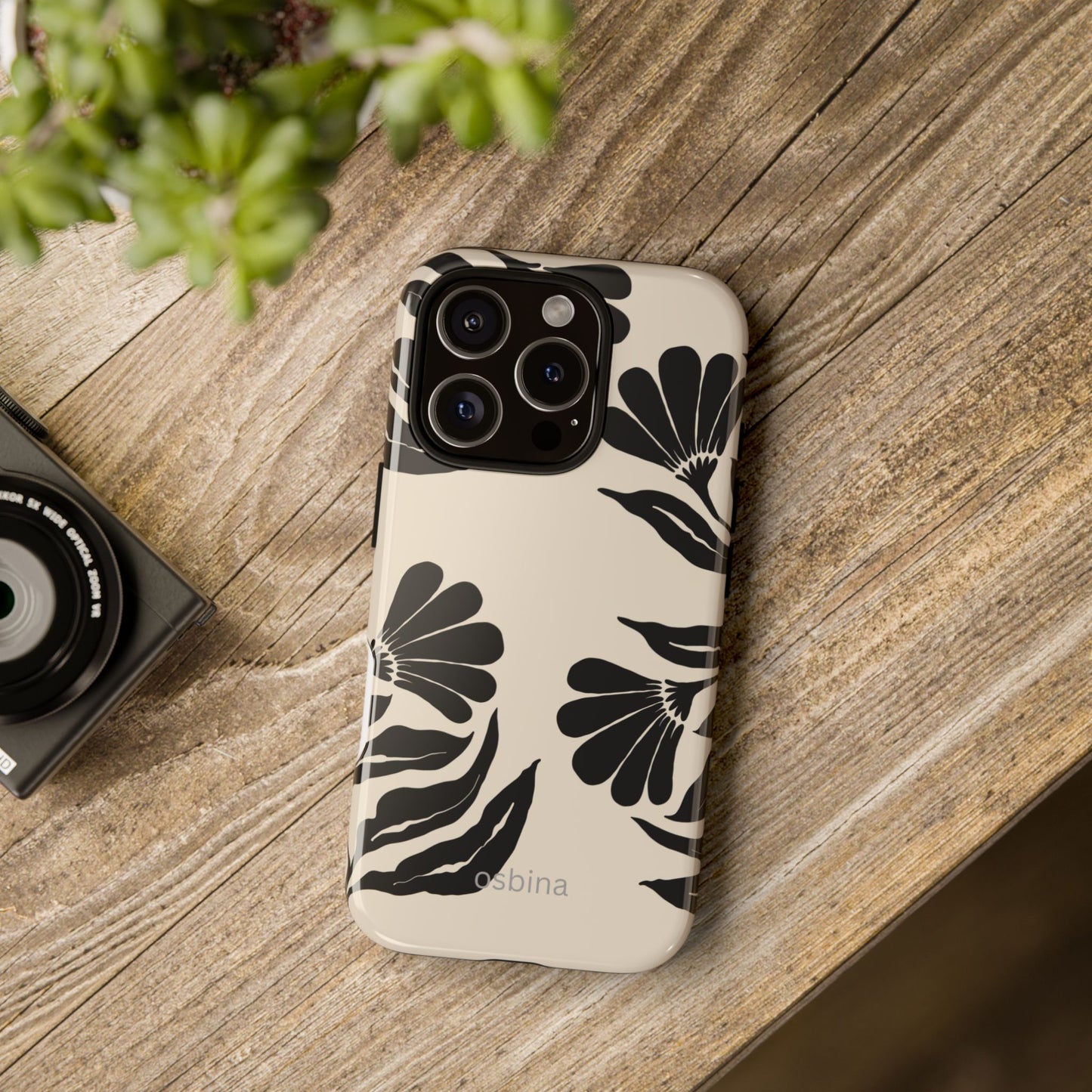 osbina | Obsidian Bloom Flower Phone Case | Modern Muse Collection